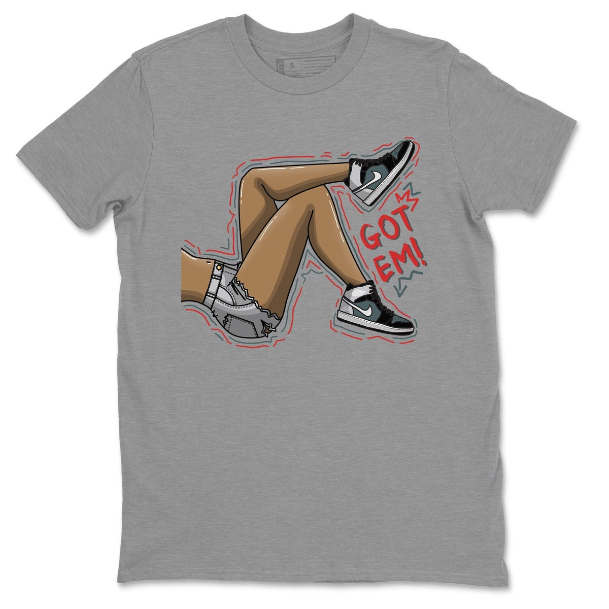 Jordan 1 Element Gore-Tex Black Grey Sneaker Matching T-Shirt Got Em Legs Sneaker Tees Jordan 1 Element Gore-Tex Black Grey Sneaker Release Tees Crew Neck Tees