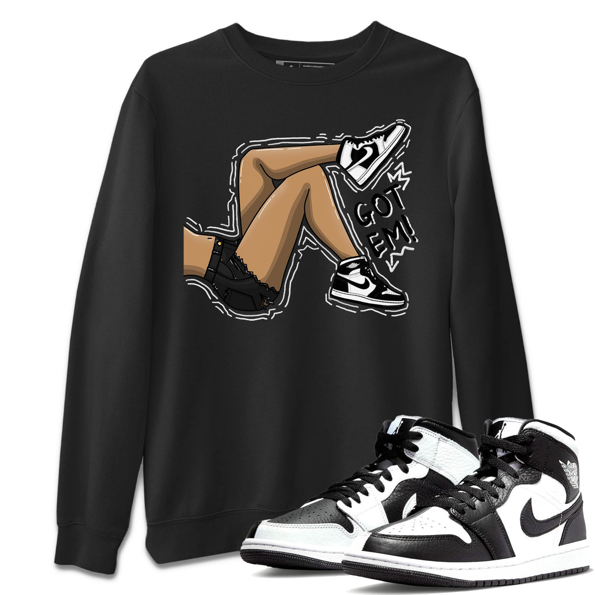 Jordan 1 Homage Sneaker Matching T-Shirt Got Em Legs Sneaker Tees Jordan 1 Homage Sneaker Release Tees Crew Neck Tees