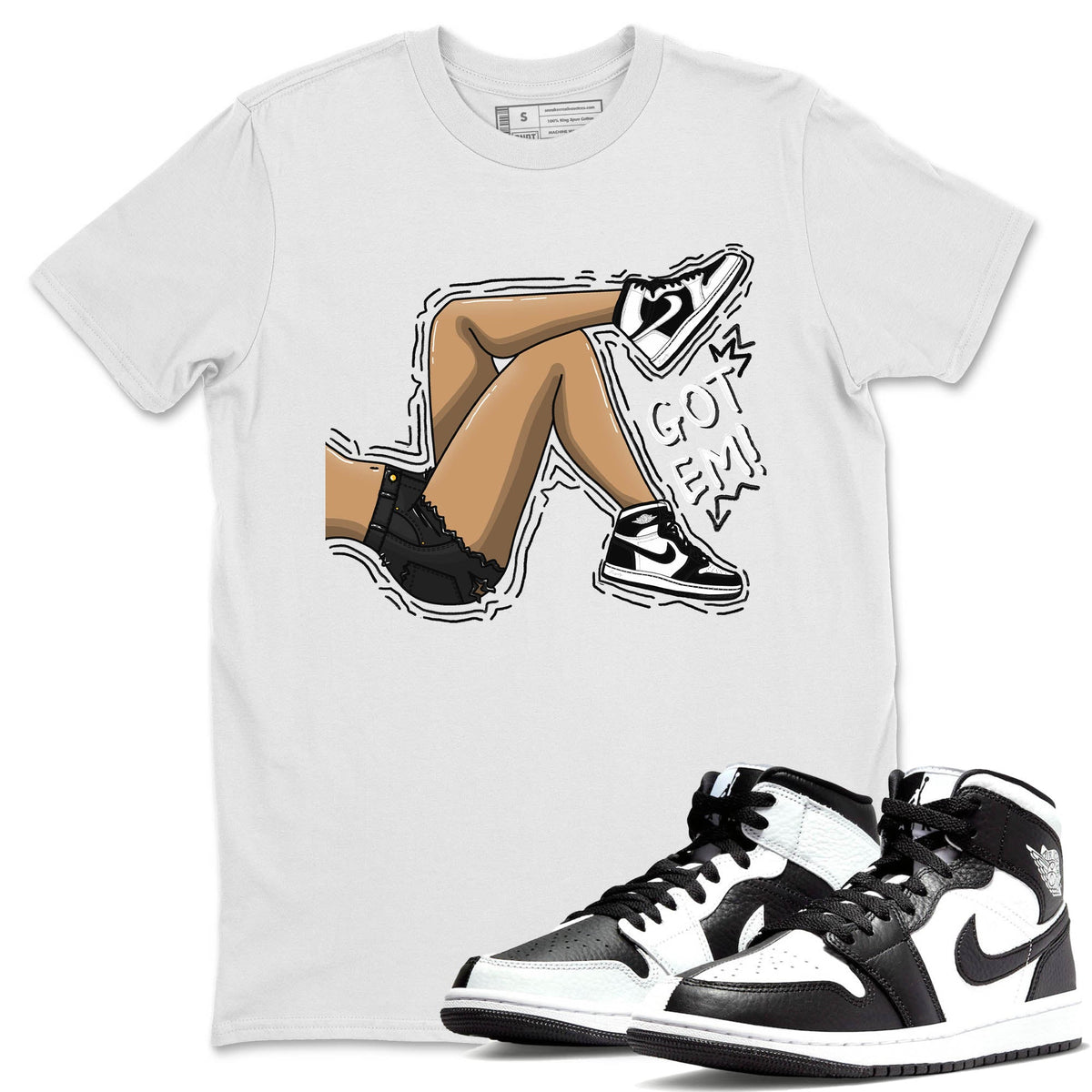 Jordan 1 Homage Sneaker Matching T-Shirt Got Em Legs Sneaker Tees Jordan 1 Homage Sneaker Release Tees Crew Neck Tees