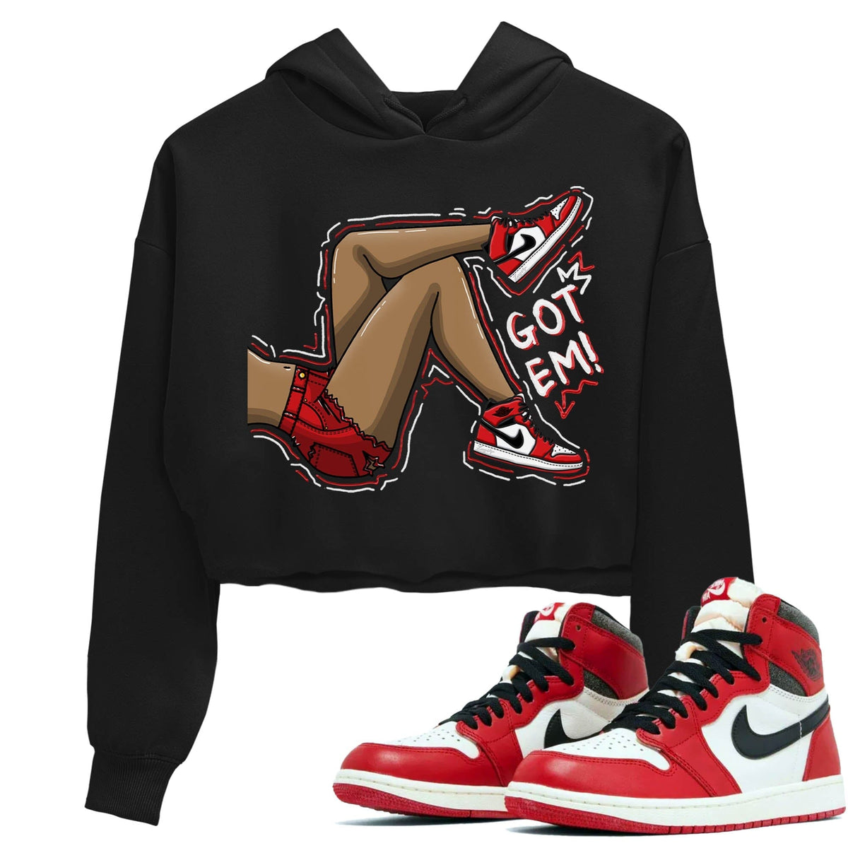 Jordan 1 lost & found Sneaker Matching T-Shirt Got Em Legs Sneaker Tees Jordan 1 lost & found Sneaker Release Tees Women's Shirts