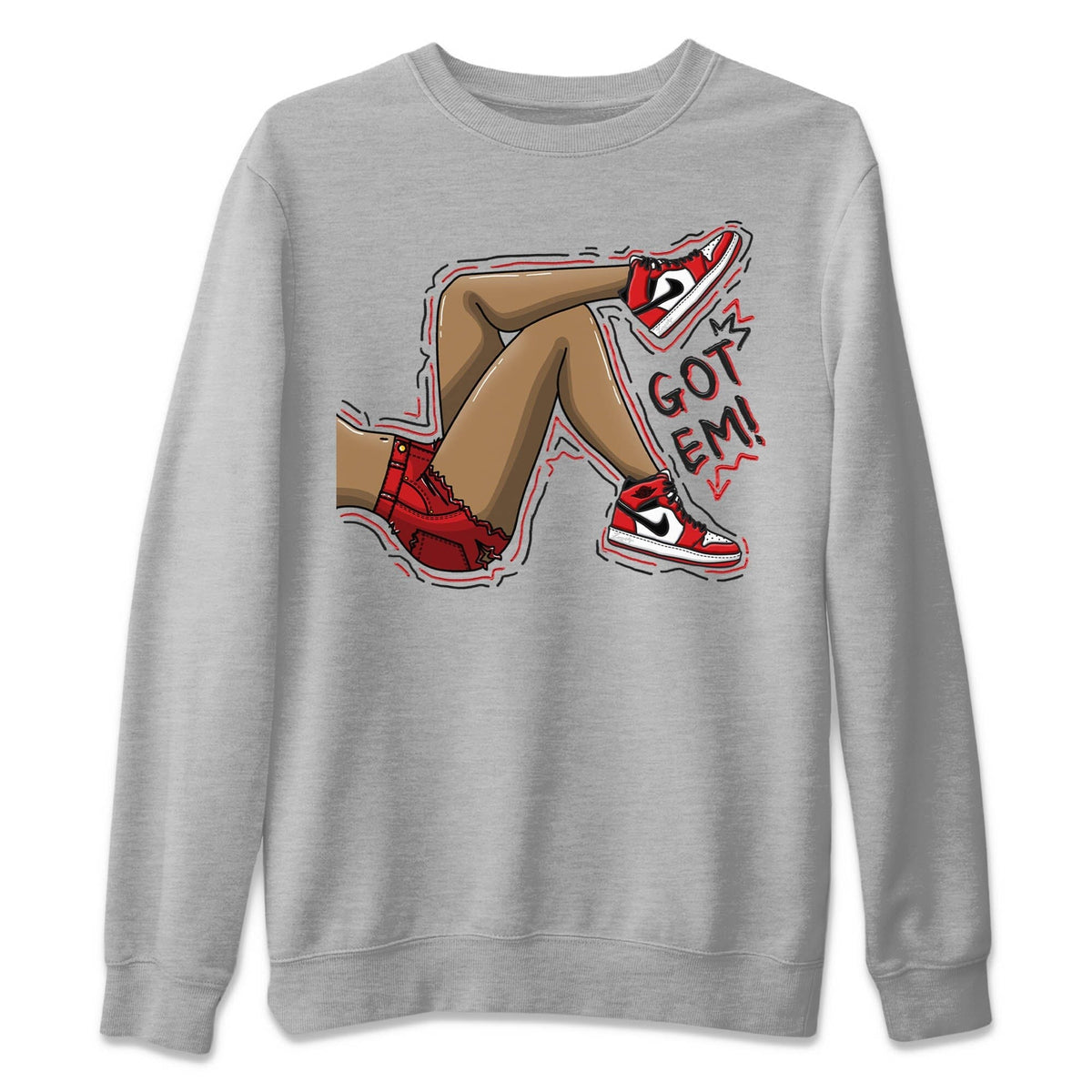 Jordan 1 lost & found Sneaker Matching T-Shirt Got Em Legs Sneaker Tees Jordan 1 lost & found Sneaker Release Tees Crew Neck Tees