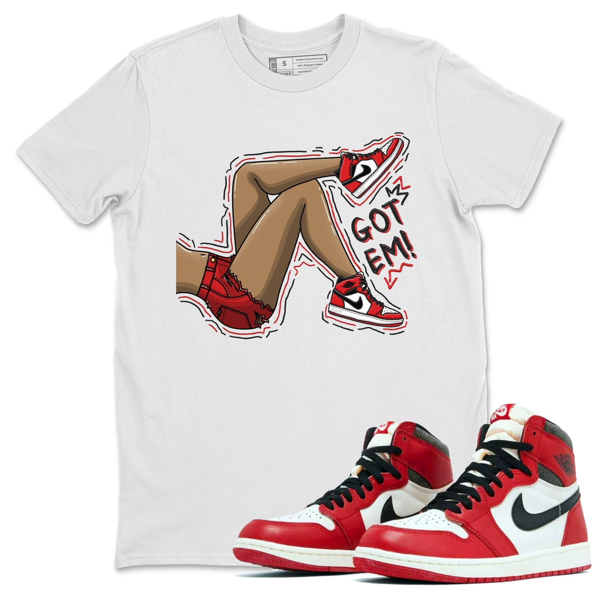 Jordan 1 lost & found Sneaker Matching T-Shirt Got Em Legs Sneaker Tees Jordan 1 lost & found Sneaker Release Tees Crew Neck Tees