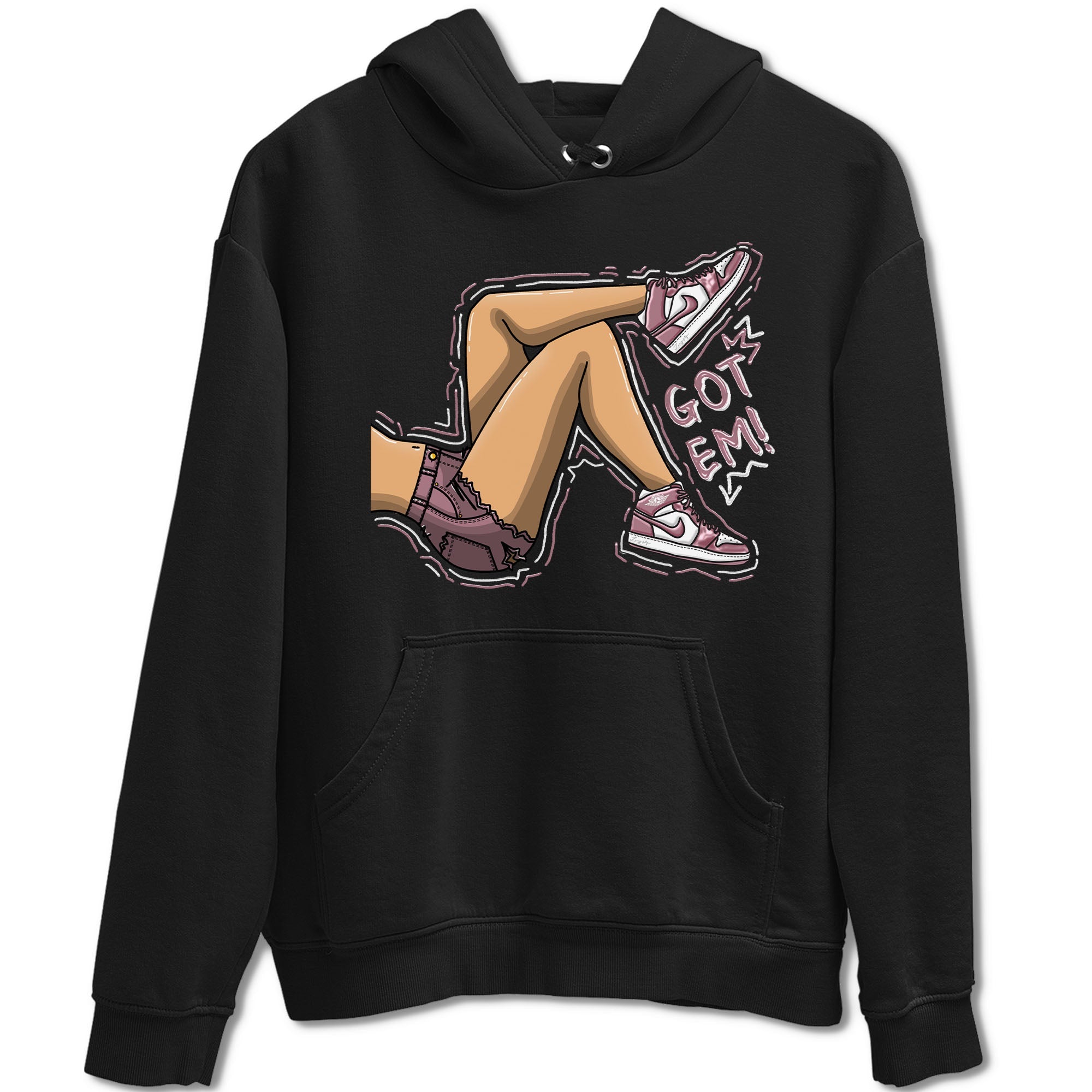 Air Jordan 1 Mauve shirt to match jordans Got Em Legs sneaker tees AJ1 Mauve Drip Gear Zone Sneaker Matching Clothing Brand Unisex Sneaker Tee Black 2 T-Shirt