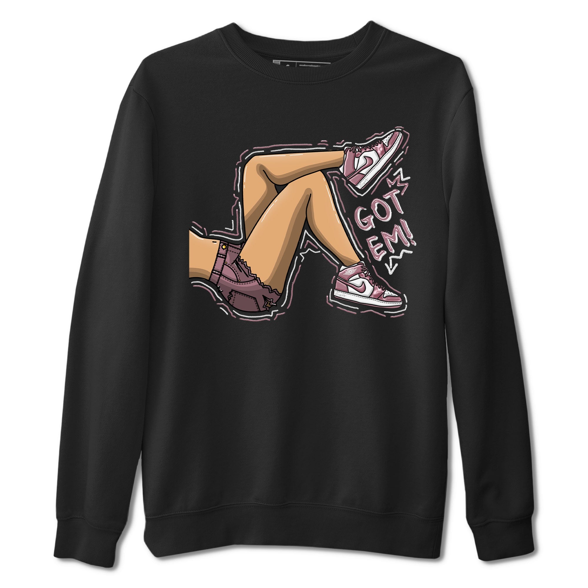 Air Jordan 1 Mauve shirt to match jordans Got Em Legs sneaker tees AJ1 Mauve Drip Gear Zone Sneaker Matching Clothing Brand Unisex Sneaker Tee Black 2 T-Shirt