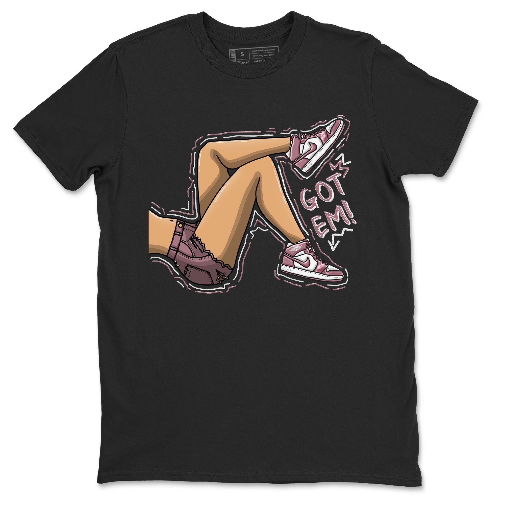 Air Jordan 1 Mauve shirt to match jordans Got Em Legs sneaker tees AJ1 Mauve Drip Gear Zone Sneaker Matching Clothing Brand Unisex Sneaker Tee Black 2 T-Shirt