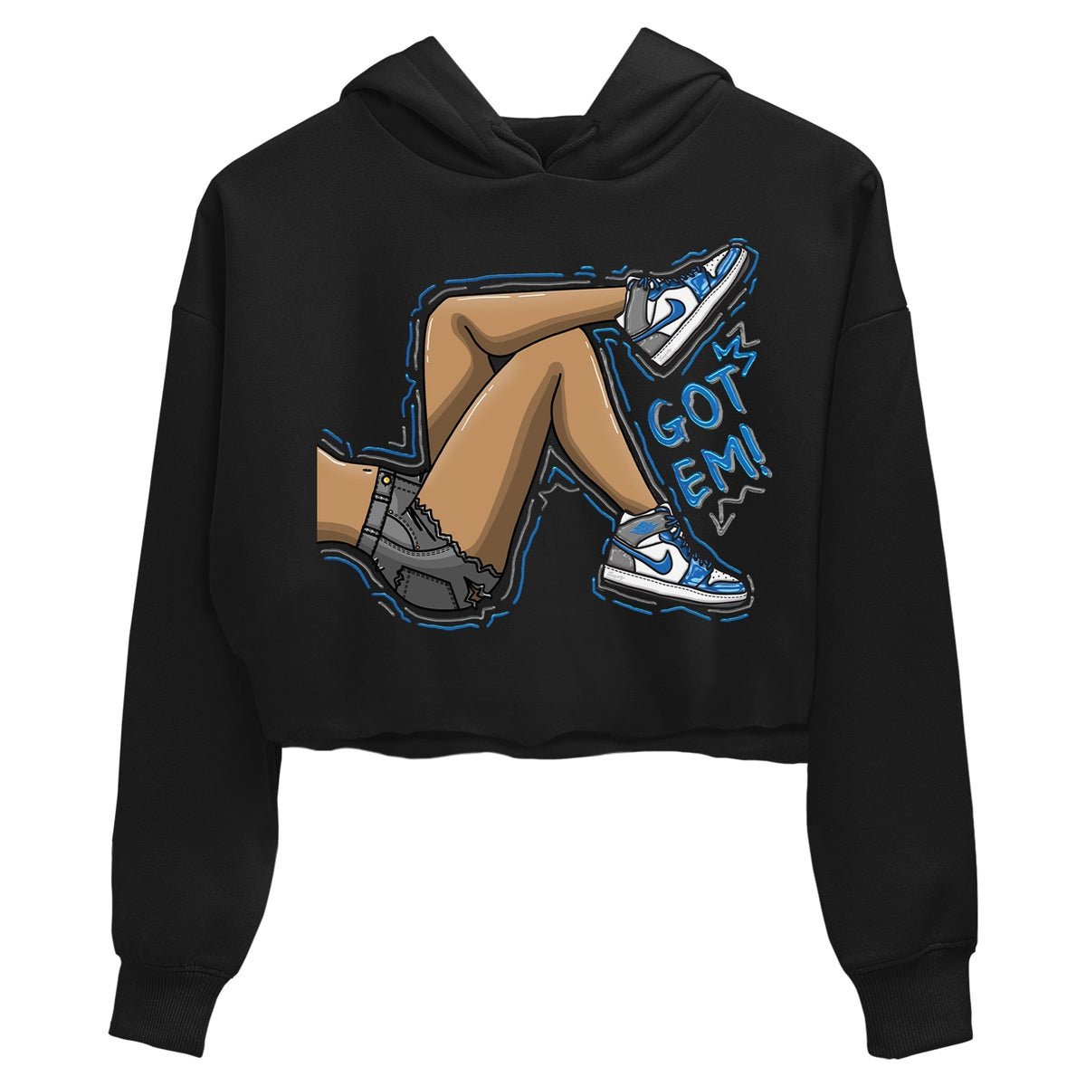 Jordan 1 True Blue Sneaker Matching T-Shirt Got Em Legs Sneaker Tees Jordan 1 True Blue Sneaker Release Tees Women's Shirts