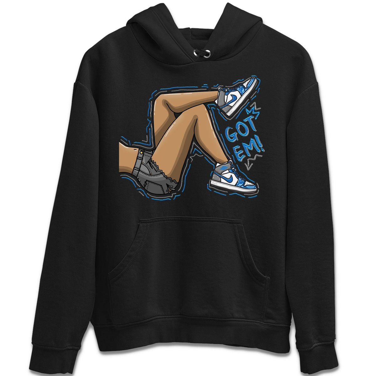 Jordan 1 True Blue Sneaker Matching T-Shirt Got Em Legs Sneaker Tees Jordan 1 True Blue Sneaker Release Tees Crew Neck Tees