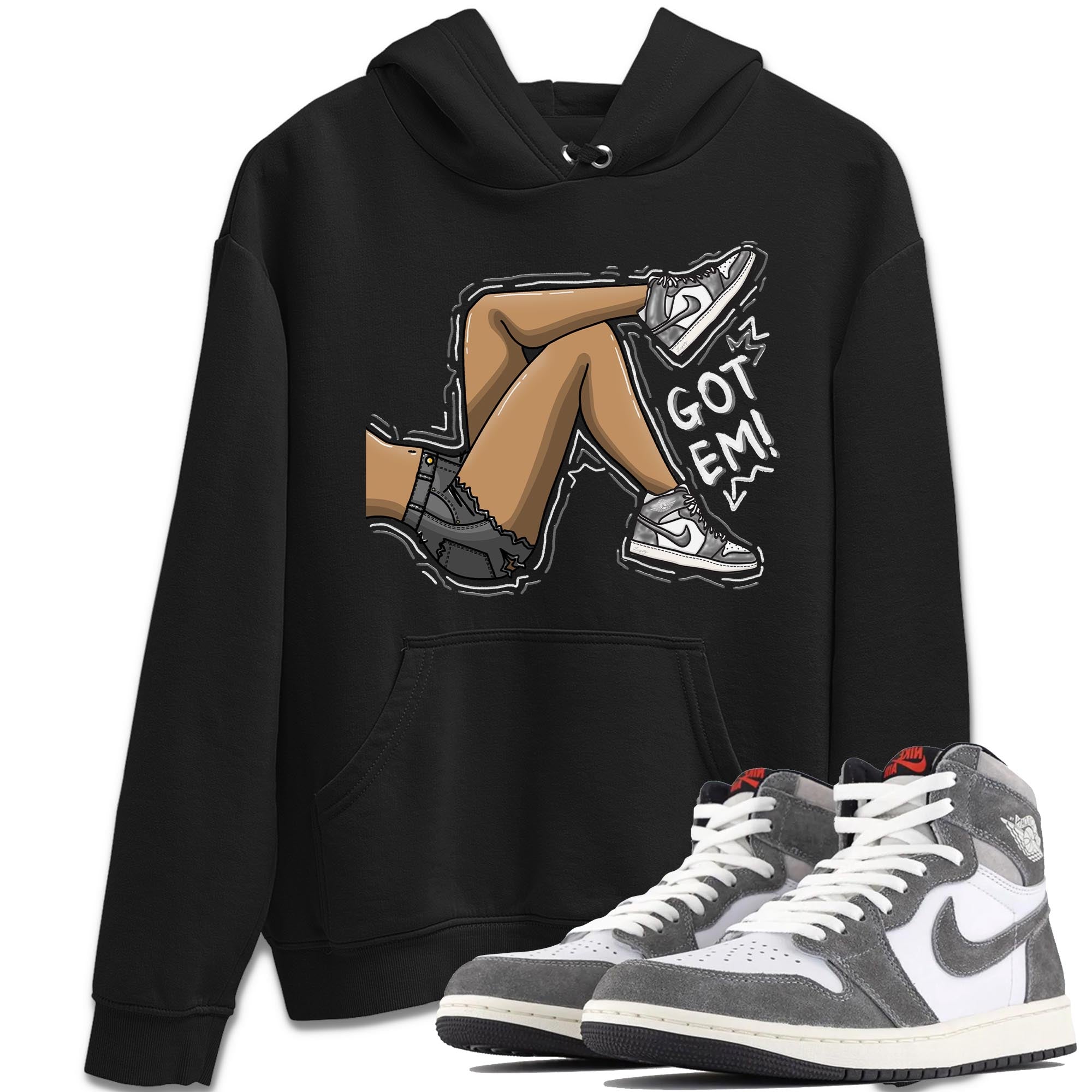 1s High OG Washed Heritage Sneaker Match Tees Got Em Legs Streetwear Sneaker Shirt Air Jordan 1 Washed Heritage Sneaker Release Tees Unisex Shirts Black 1