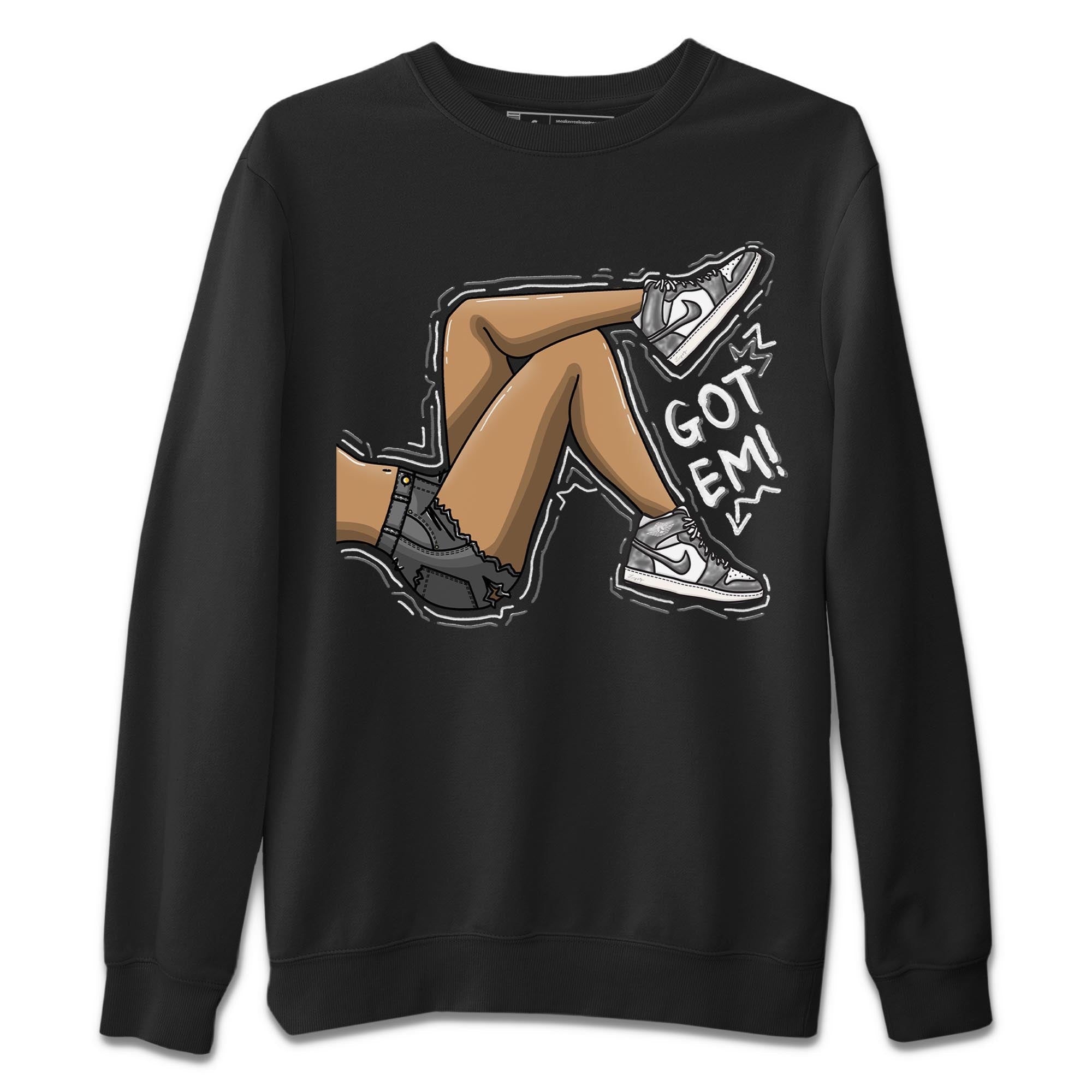 1s High OG Washed Heritage Sneaker Match Tees Got Em Legs Streetwear Sneaker Shirt Air Jordan 1 Washed Heritage Sneaker Release Tees Unisex Shirts Black 2