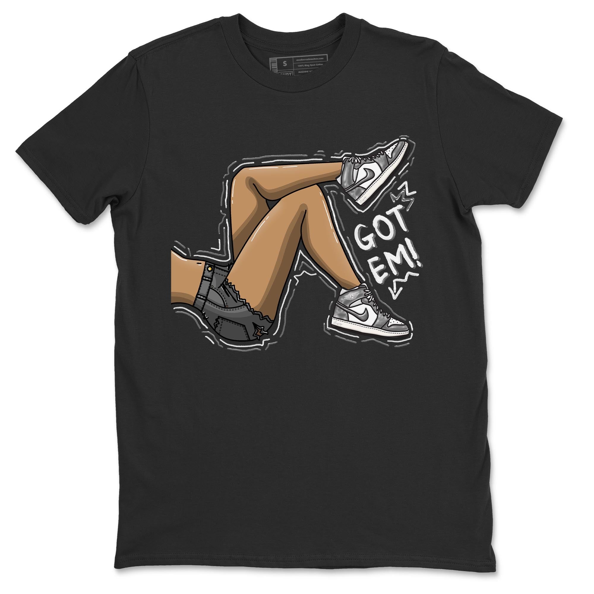 1s High OG Washed Heritage Sneaker Match Tees Got Em Legs Streetwear Sneaker Shirt Air Jordan 1 Washed Heritage Sneaker Release Tees Unisex Shirts Black 2