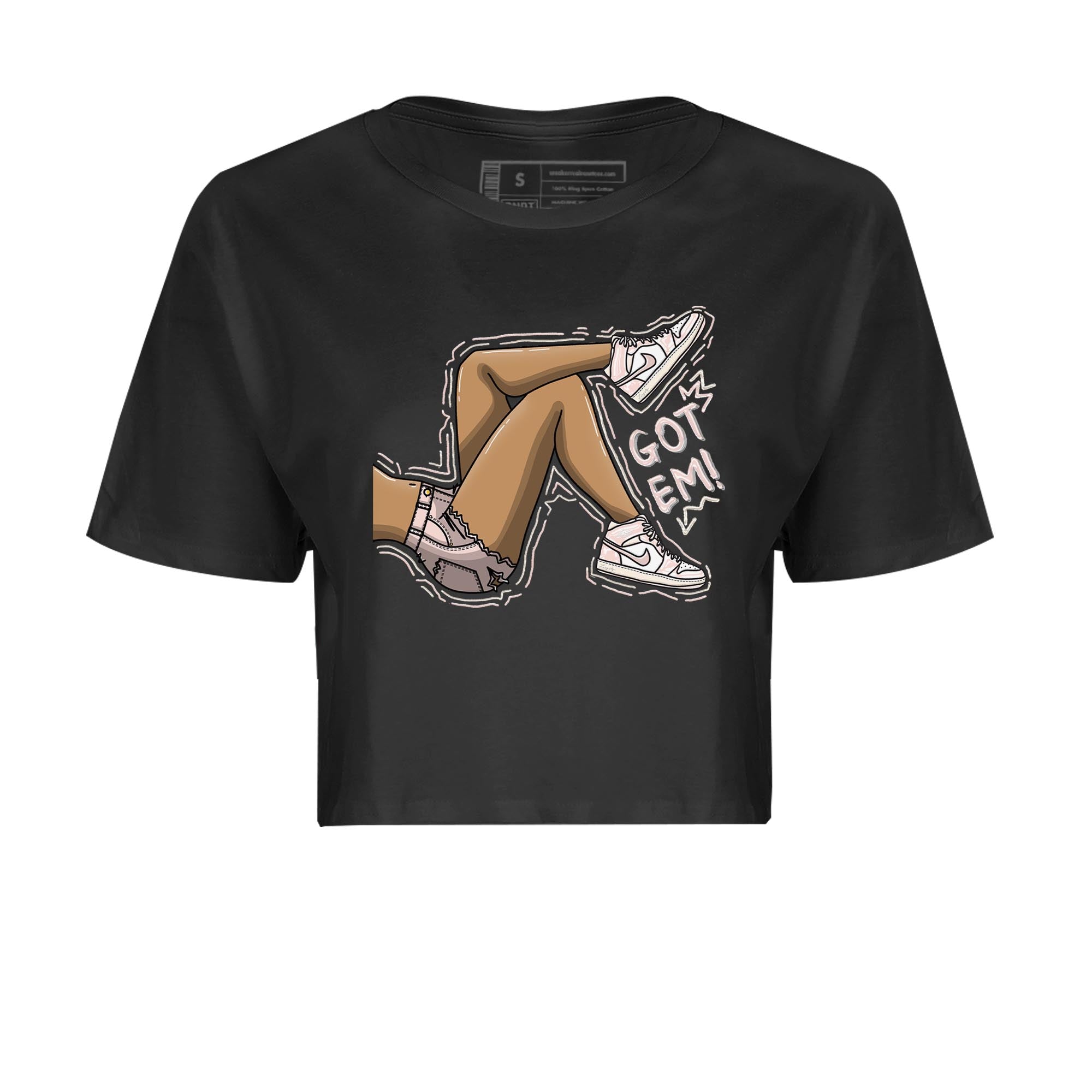 Air Jordan 1 Washed Pink Sneaker Match Tees Got Em Legs Streetwear Sneaker Shirt AJ1 Washed Pink Sneaker Release Tees Women's Shirts Black 2