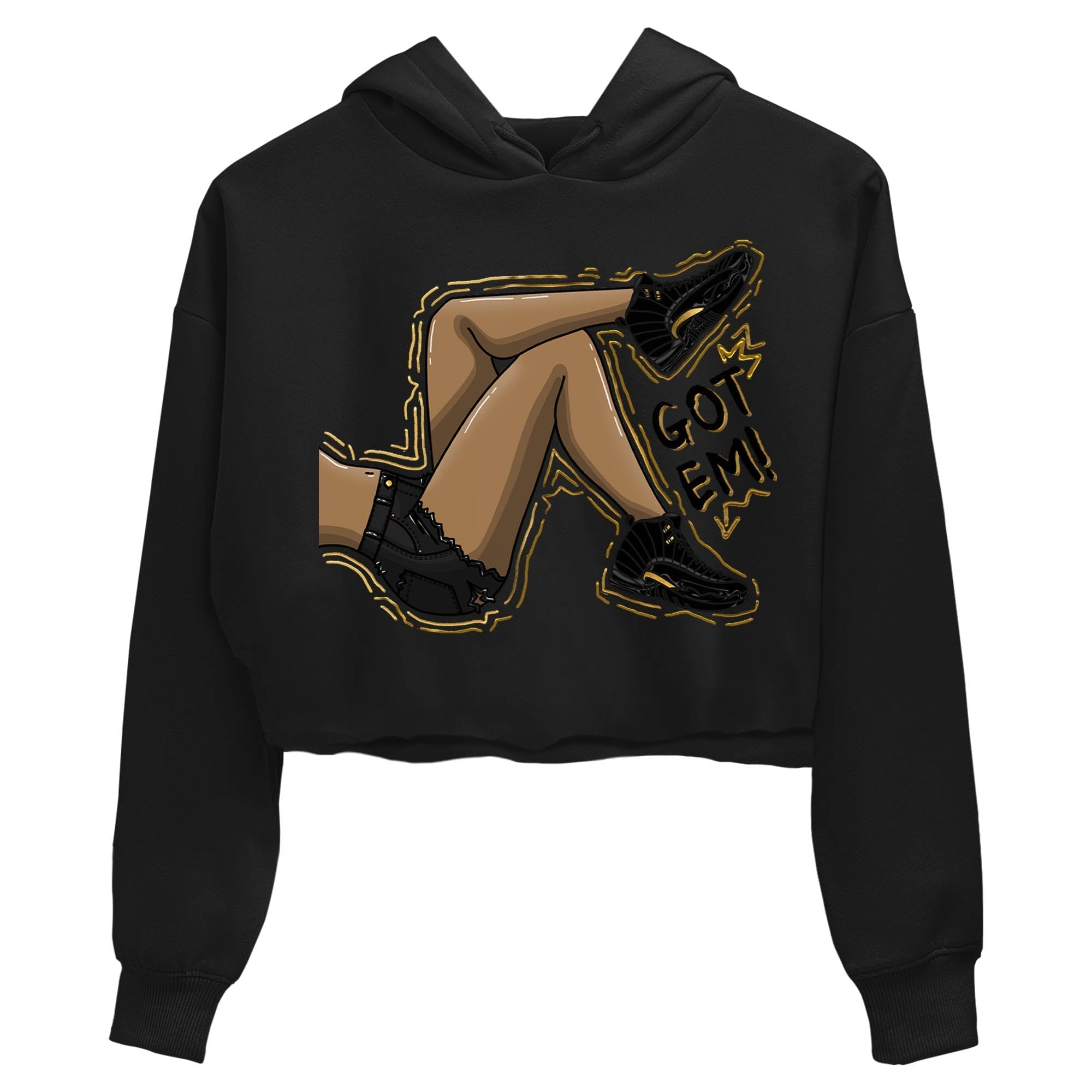 Jordan 12 Black Taxi Sneaker Matching T-Shirt Got Em Legs Sneaker Tees Jordan 12 Black Taxi Sneaker Release Tees Women's Shirts