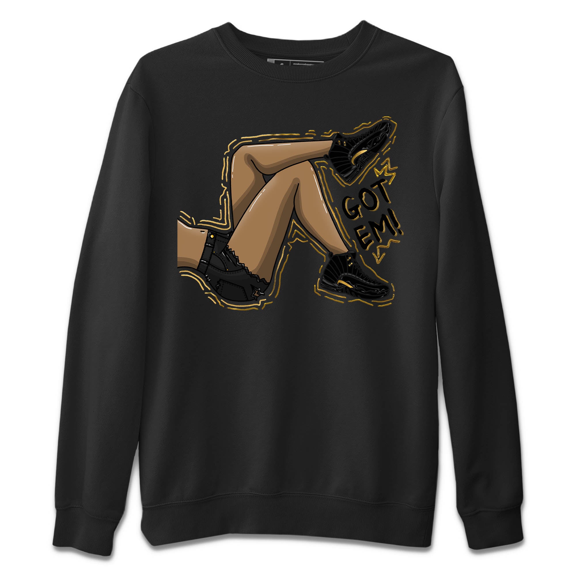 Jordan 12 Black Taxi Sneaker Matching T-Shirt Got Em Legs Sneaker Tees Jordan 12 Black Taxi Sneaker Release Tees Crew Neck Tees