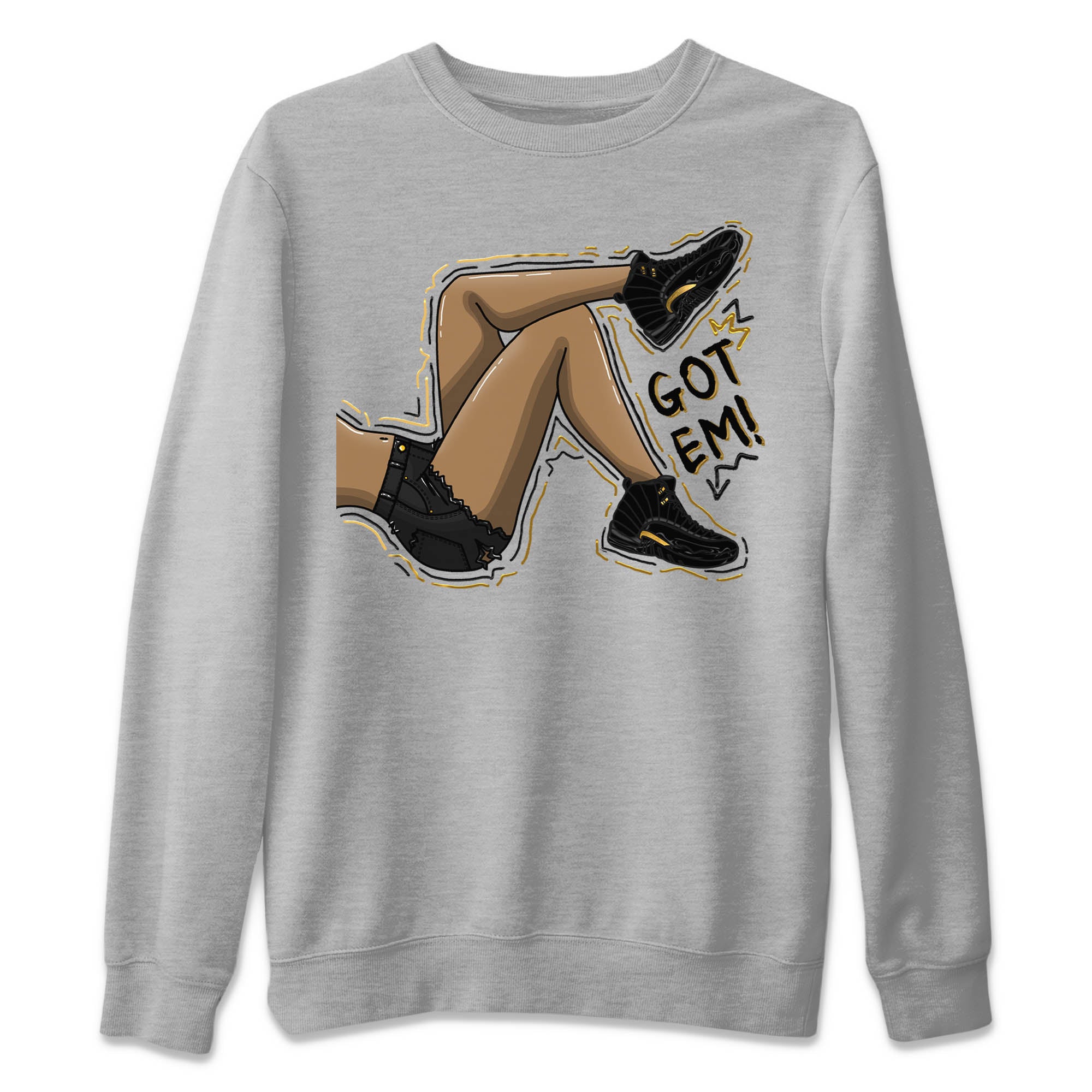 Jordan 12 Black Taxi Sneaker Matching T-Shirt Got Em Legs Sneaker Tees Jordan 12 Black Taxi Sneaker Release Tees Crew Neck Tees