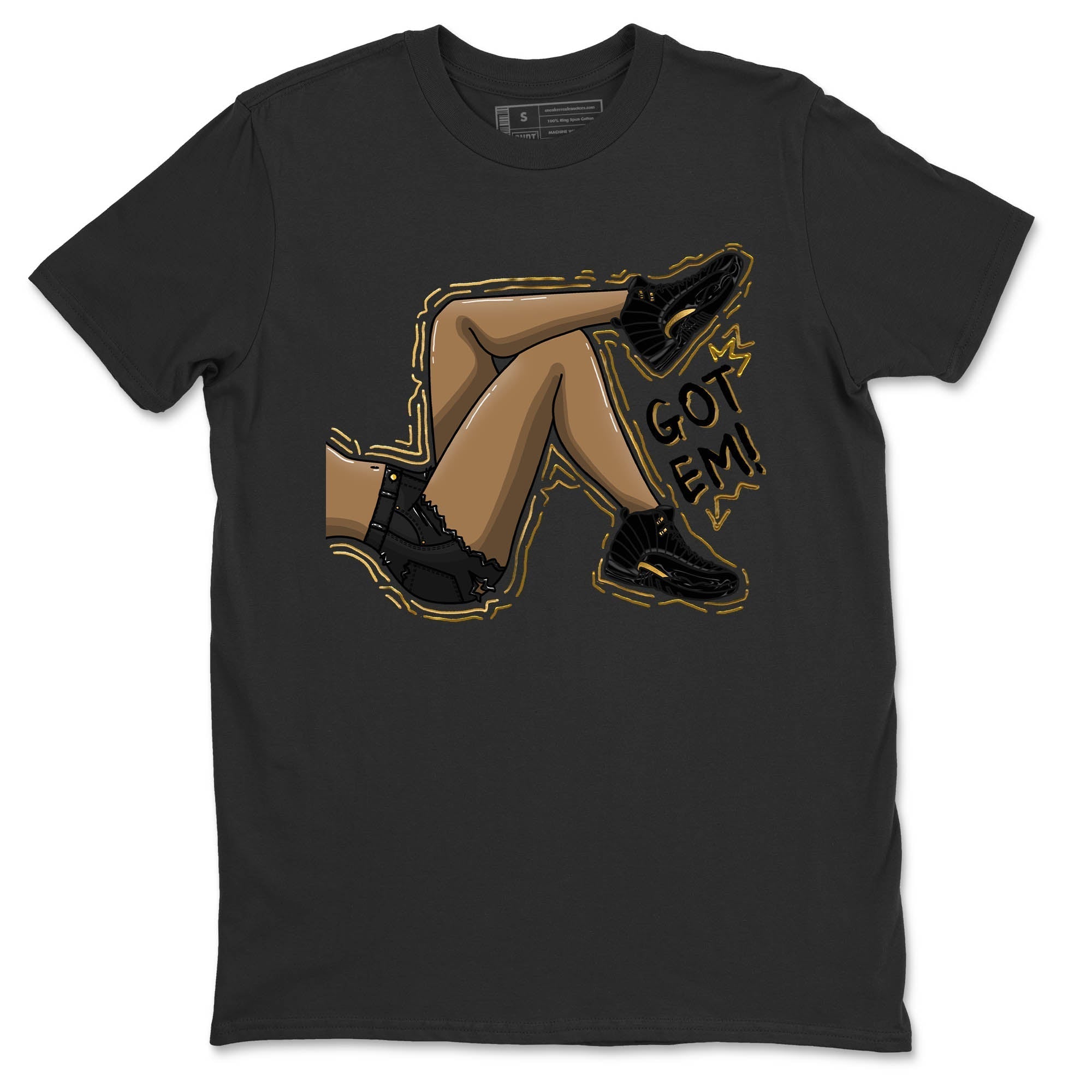 Jordan 12 Black Taxi Sneaker Matching T-Shirt Got Em Legs Sneaker Tees Jordan 12 Black Taxi Sneaker Release Tees Crew Neck Tees
