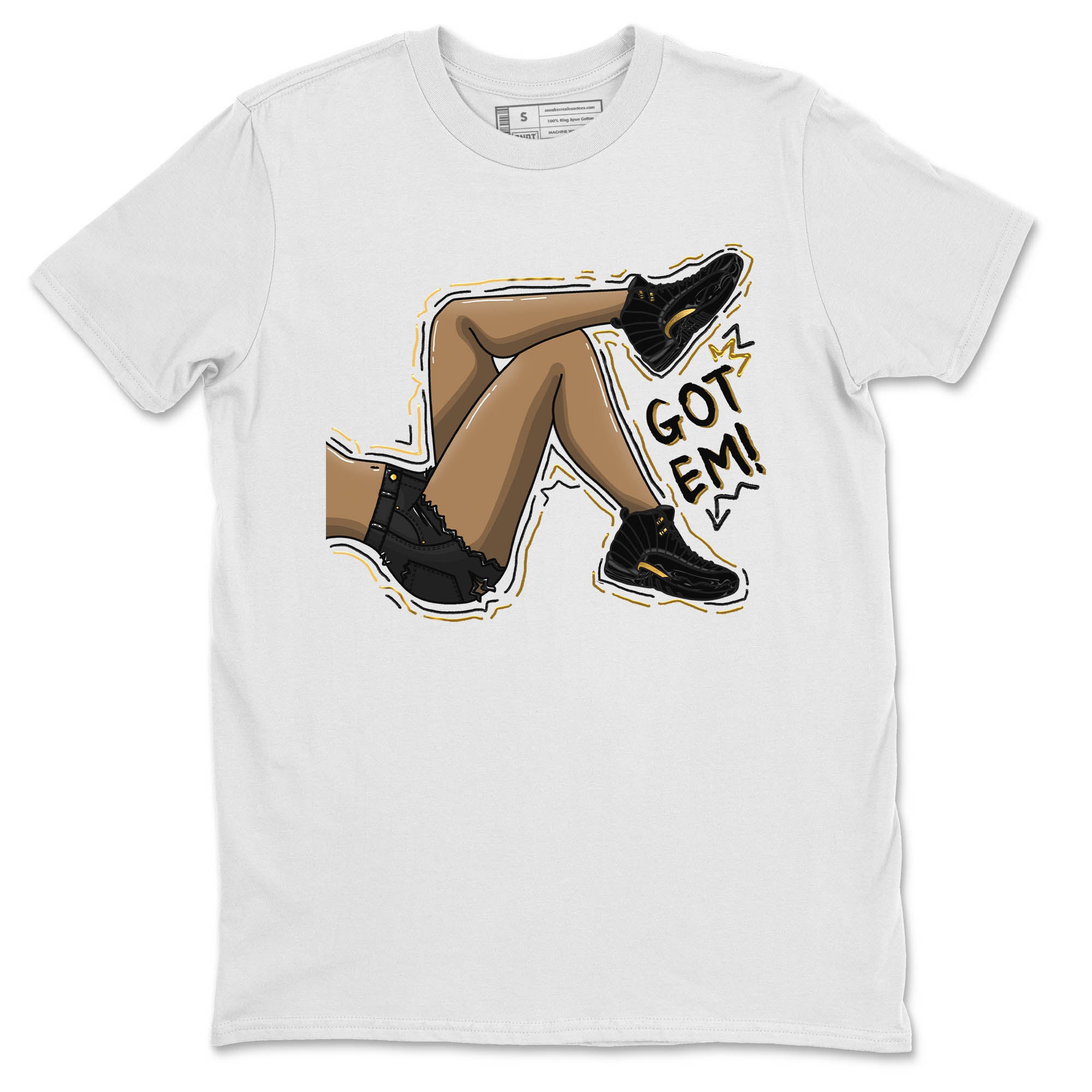 Jordan 12 Black Taxi Sneaker Matching T-Shirt Got Em Legs Sneaker Tees Jordan 12 Black Taxi Sneaker Release Tees Crew Neck Tees