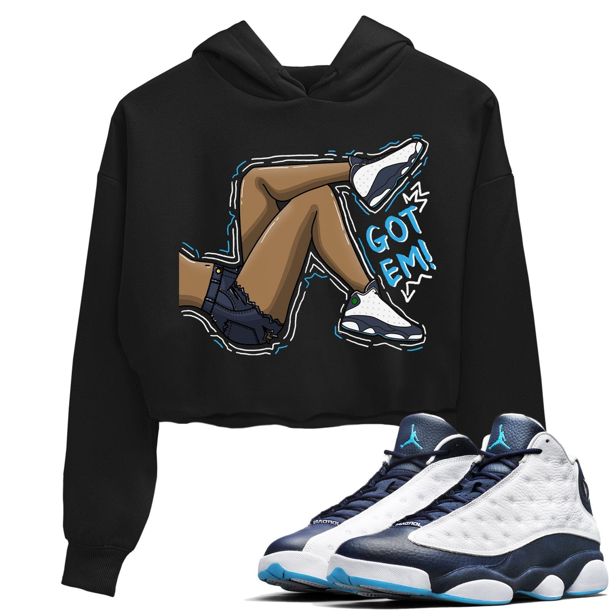 Jordan 13 Obsidian Sneaker Matching T-Shirt Got Em Legs Sneaker Tees Jordan 13 Obsidian Sneaker Release Tees Women's Shirts