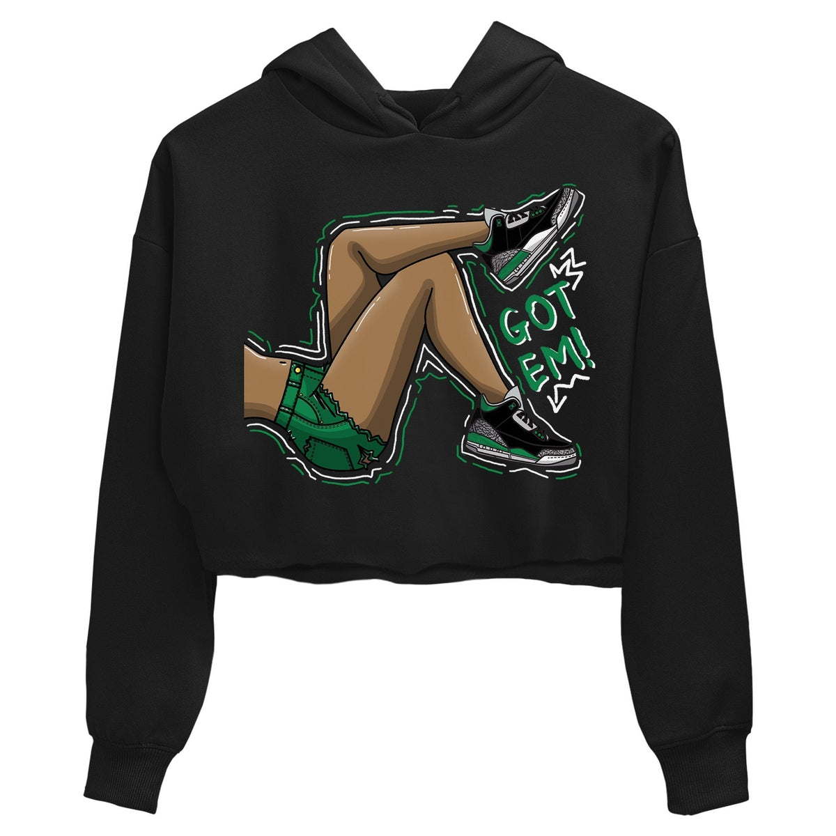 Jordan 3 Pine Green Sneaker Matching T-Shirt Got Em Legs Sneaker Tees Jordan 3 Pine Green Sneaker Release Tees Women's Shirts