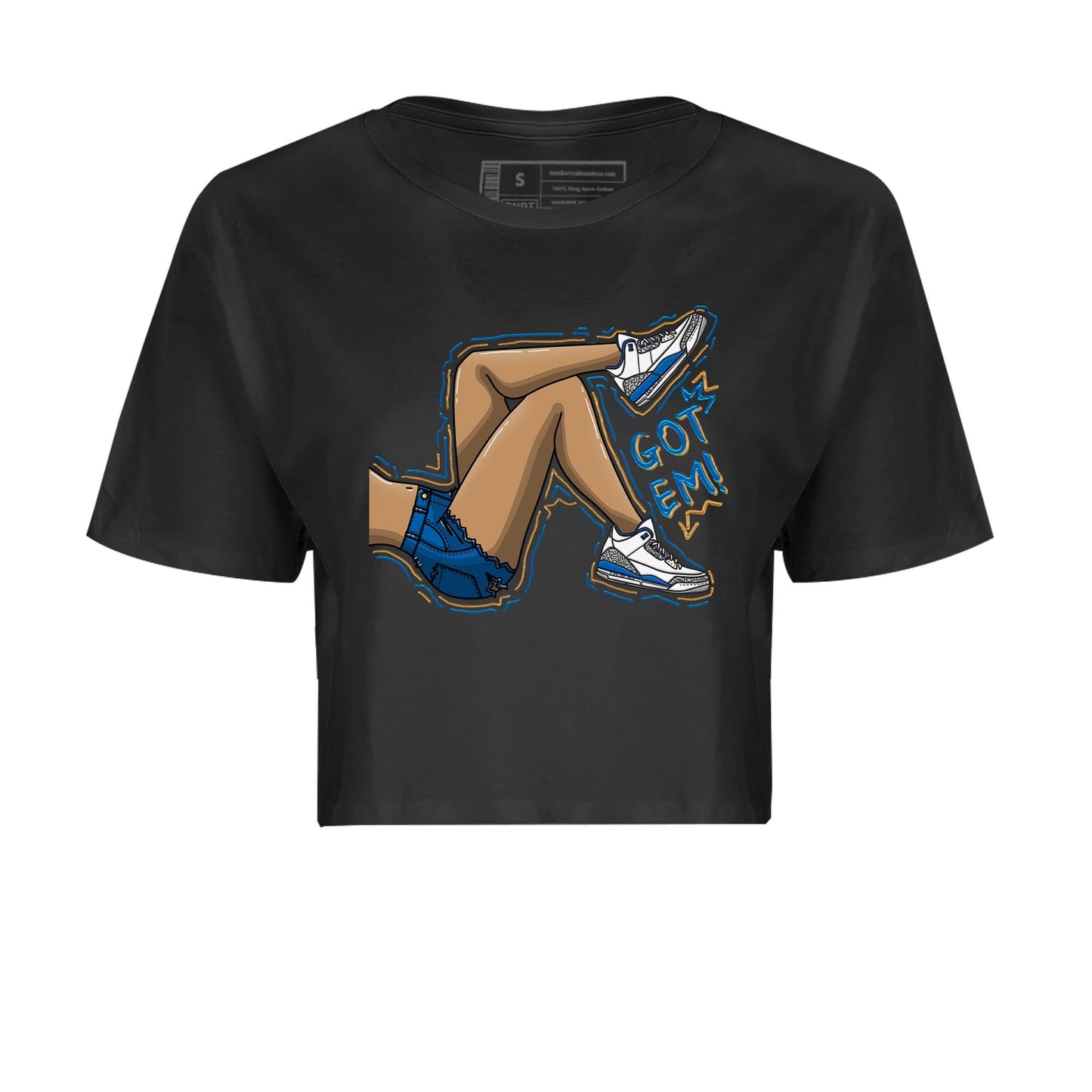 Air Jordan 3 Wizards Sneaker Match Tees Got Em Legs Streetwear Sneaker Shirt Air Jordan 3 Wizards Sneaker Release Tees Women's Shirts Black 2