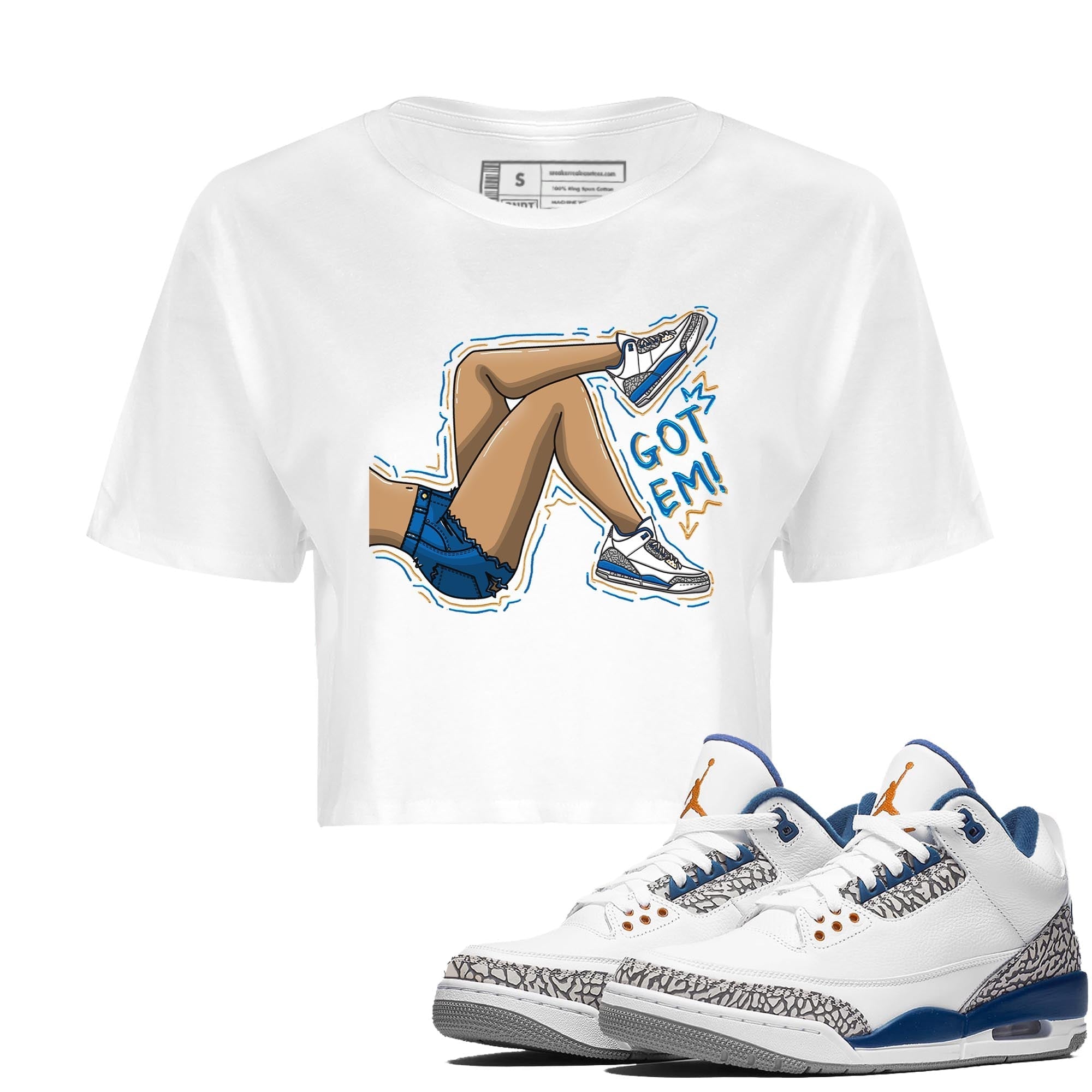 Air Jordan 3 Wizards Got Em Legs WMNS Cotton Sneaker Hoodie Air Jordan 3 Wizards Sneaker Crop Hoodie Size Chart