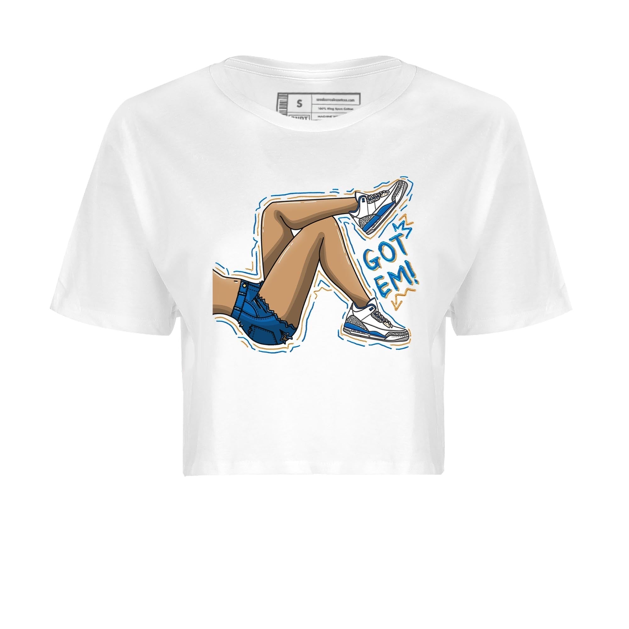 Air Jordan 3 Wizards Sneaker Match Tees Got Em Legs Streetwear Sneaker Shirt Air Jordan 3 Wizards Sneaker Release Tees Women's Shirts White 2
