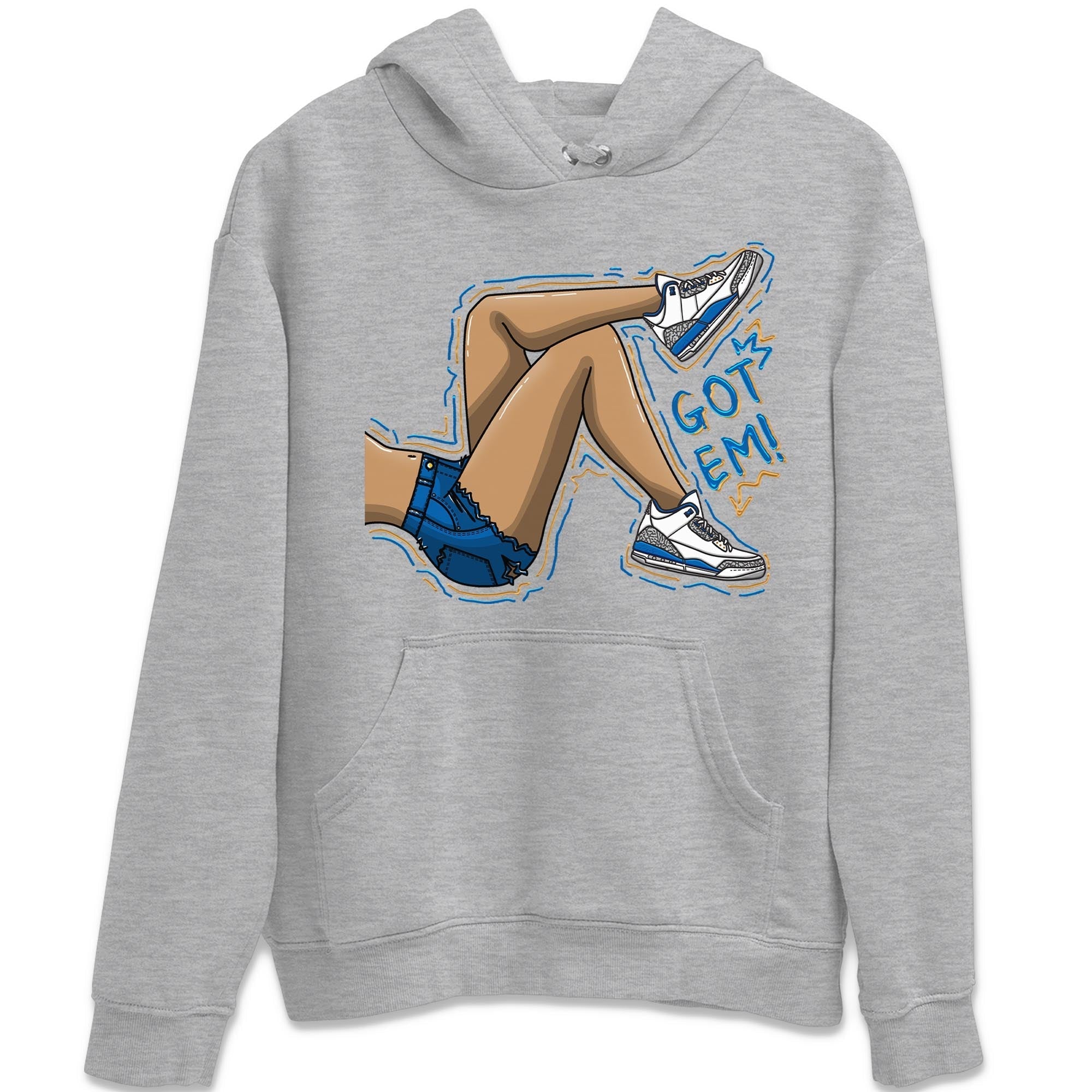 Air Jordan 3 Wizards Sneaker Match Tees Got Em Legs Streetwear Sneaker Shirt Air Jordan 3 Wizards Sneaker Release Tees Unisex Shirts Heather Grey 2