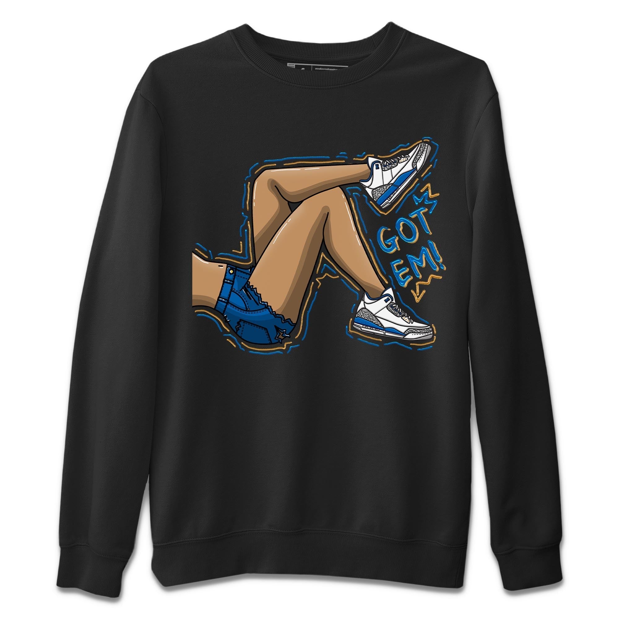 Air Jordan 3 Wizards Sneaker Match Tees Got Em Legs Streetwear Sneaker Shirt Air Jordan 3 Wizards Sneaker Release Tees Unisex Shirts Black 2