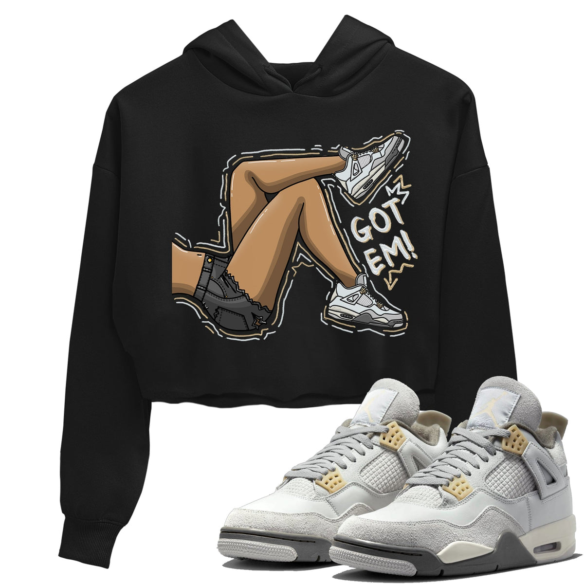 Jordan 4 Craft Sneaker Matching T-Shirt Got Em Legs Sneaker Tees Jordan 4 Craft Sneaker Release Tees Women's Shirts