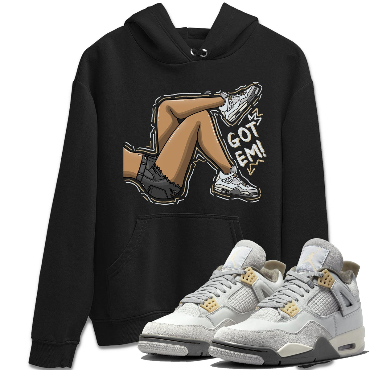 Jordan 4 Craft Sneaker Matching T-Shirt Got Em Legs Sneaker Tees Jordan 4 Craft Sneaker Release Tees Crew Neck Tees