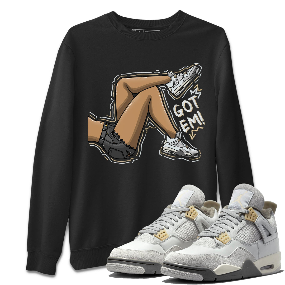 Jordan 4 Craft Sneaker Matching T-Shirt Got Em Legs Sneaker Tees Jordan 4 Craft Sneaker Release Tees Crew Neck Tees