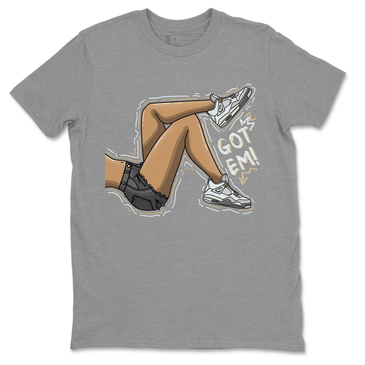 Jordan 4 Craft Sneaker Matching T-Shirt Got Em Legs Sneaker Tees Jordan 4 Craft Sneaker Release Tees Crew Neck Tees