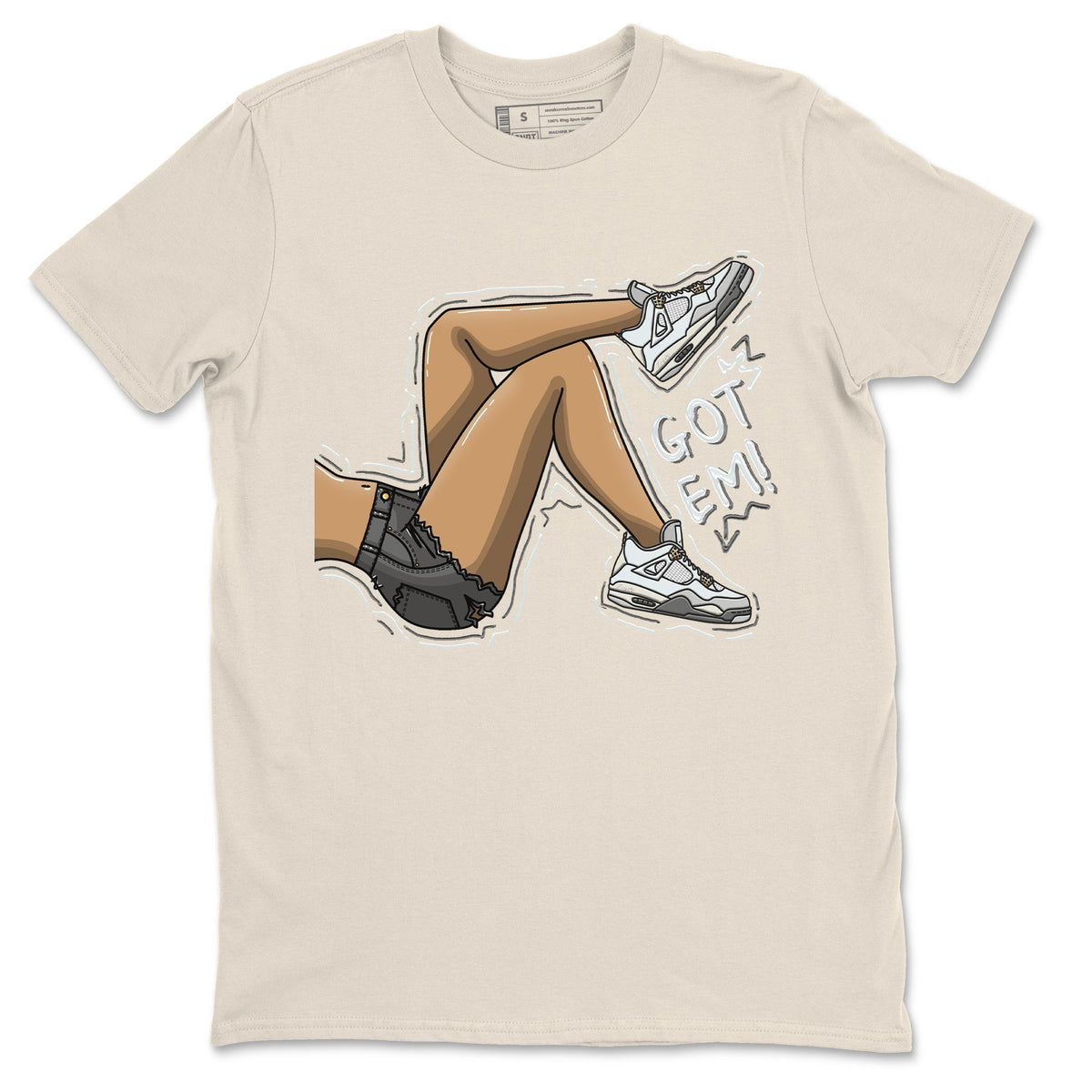 Jordan 4 Craft Sneaker Matching T-Shirt Got Em Legs Sneaker Tees Jordan 4 Craft Sneaker Release Tees Crew Neck Tees