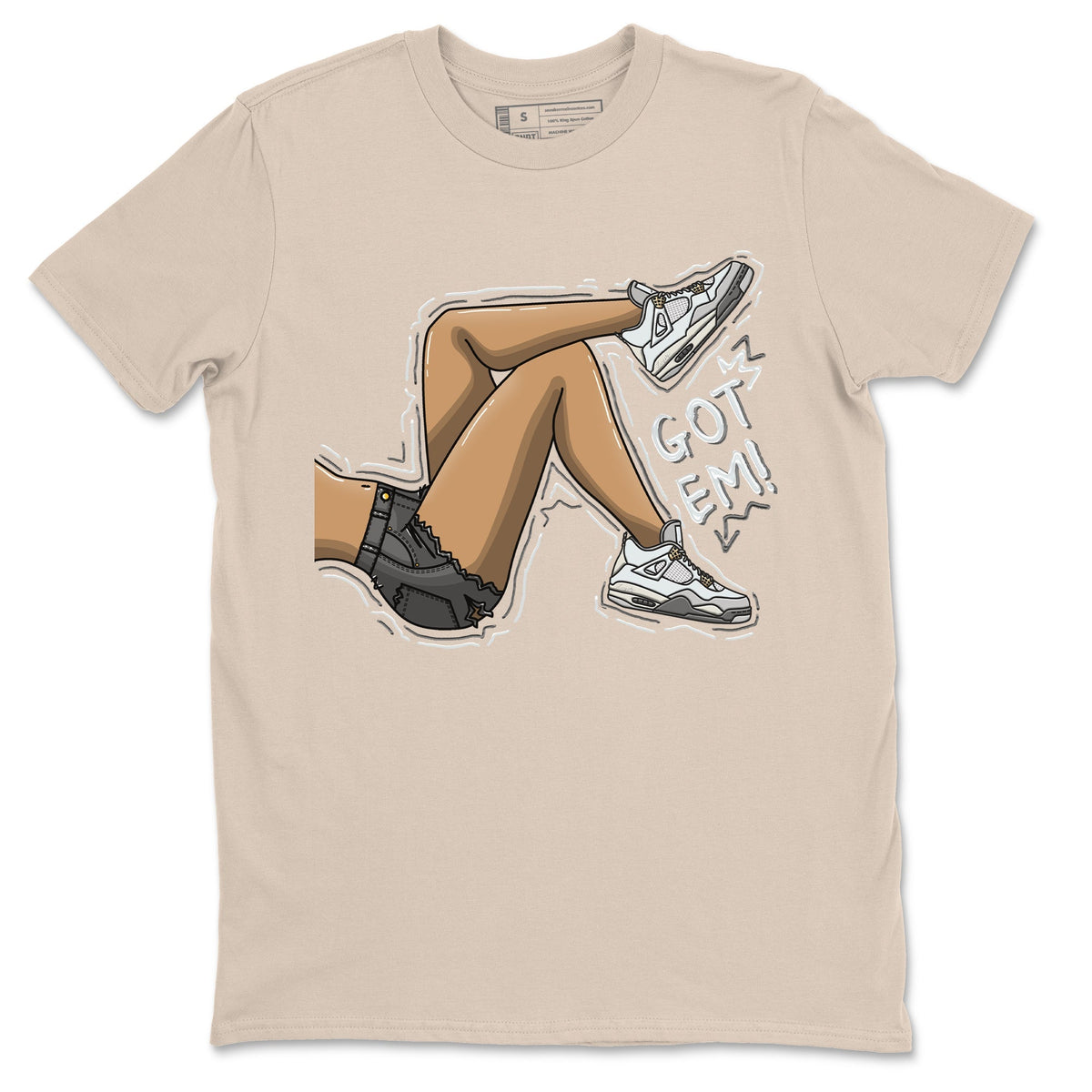 Jordan 4 Craft Sneaker Matching T-Shirt Got Em Legs Sneaker Tees Jordan 4 Craft Sneaker Release Tees Crew Neck Tees