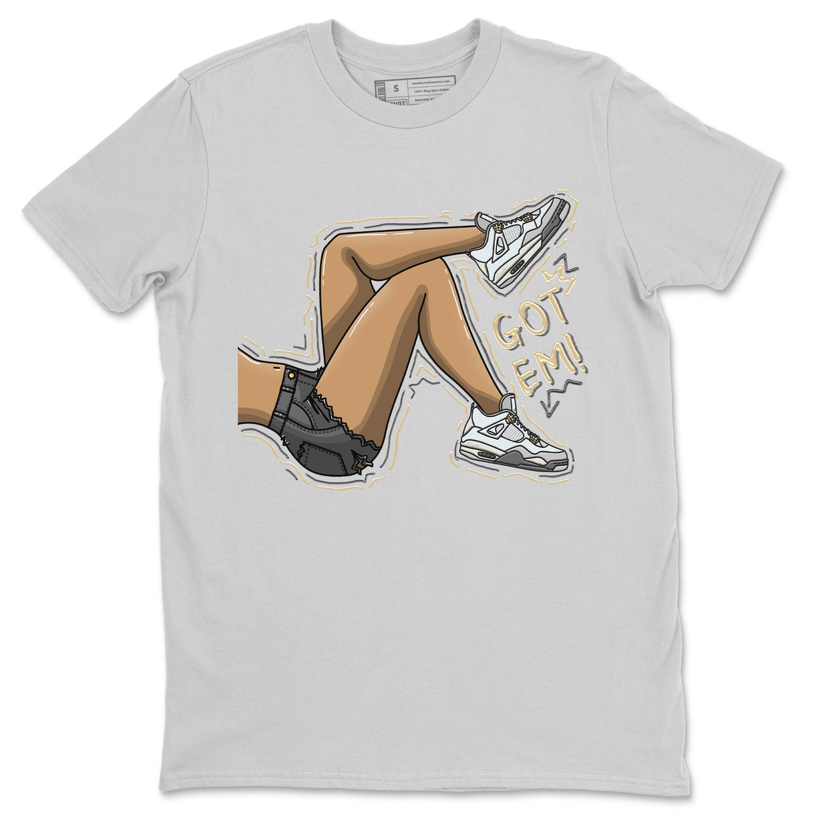 Jordan 4 Craft Sneaker Matching T-Shirt Got Em Legs Sneaker Tees Jordan 4 Craft Sneaker Release Tees Crew Neck Tees
