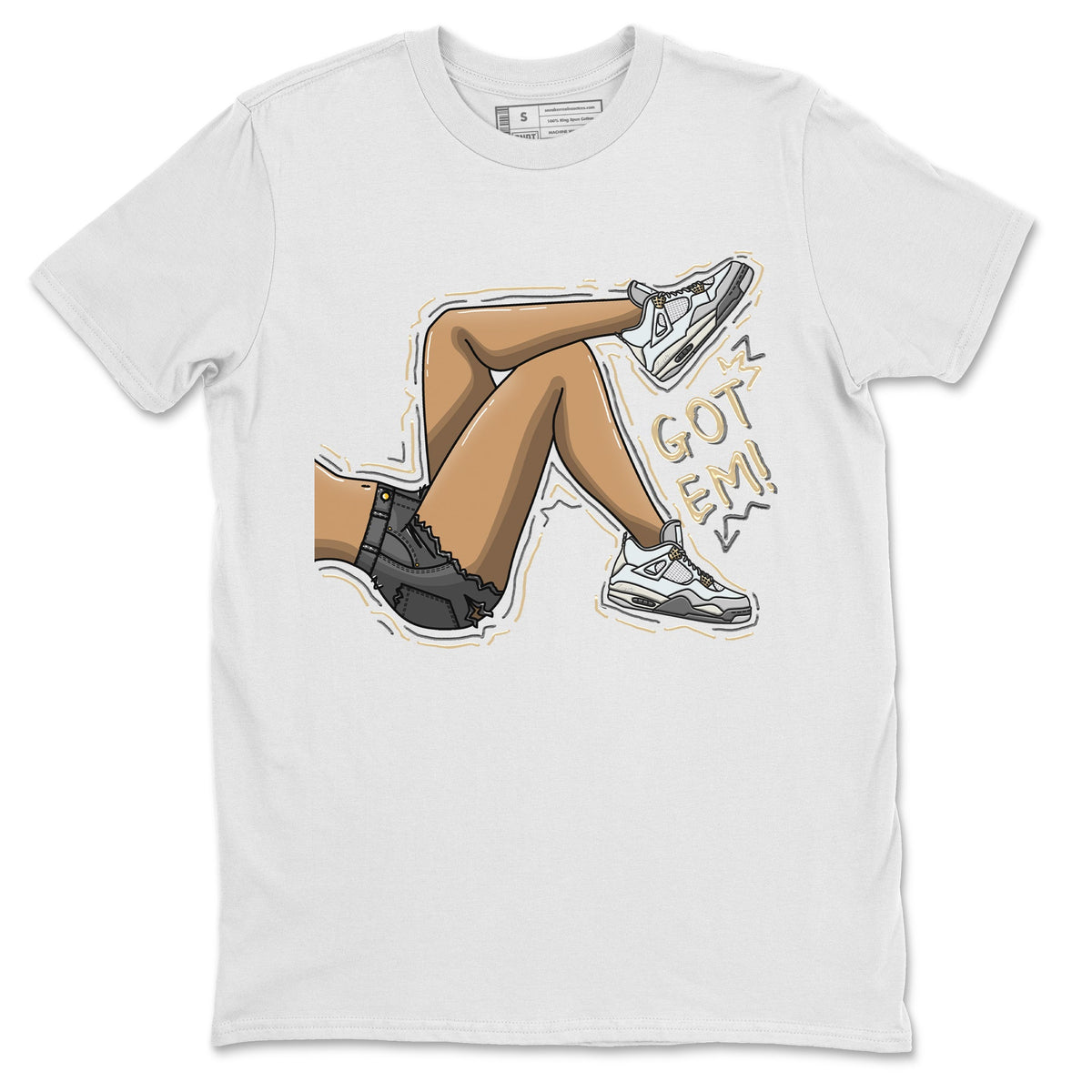 Jordan 4 Craft Sneaker Matching T-Shirt Got Em Legs Sneaker Tees Jordan 4 Craft Sneaker Release Tees Crew Neck Tees