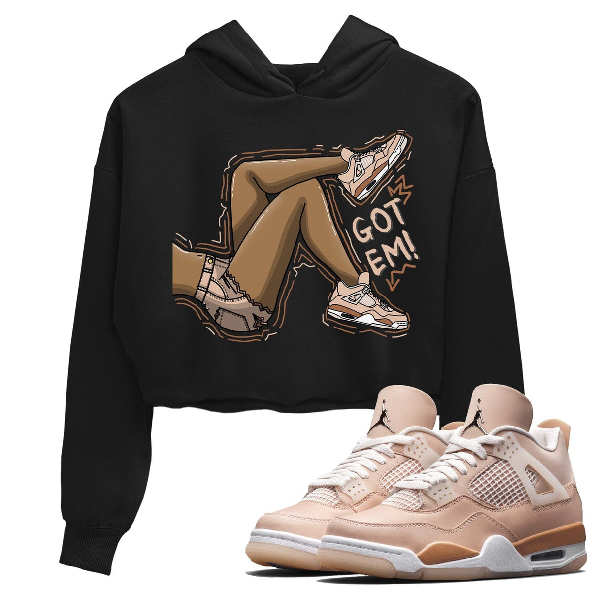 Jordan 4 Shimmer Sneaker Matching T-Shirt Got Em Legs Sneaker Tees Jordan 4 Shimmer Sneaker Release Tees Women's Shirts