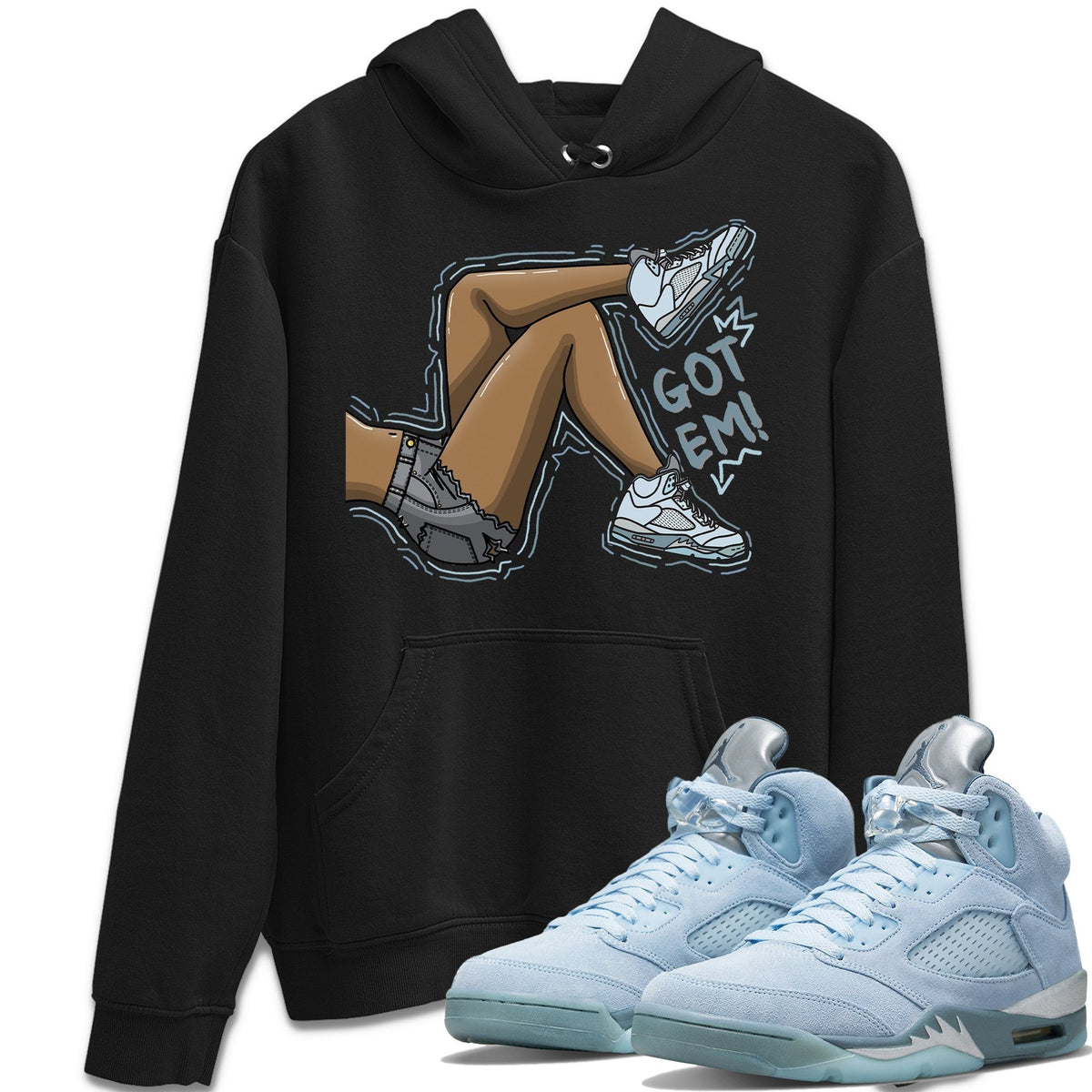 Jordan 5 Blue Bird Shirt To Match Jordans Got Em Legs Sneaker Tees Jordan 5 Blue Bird Drip Gear Zone Sneaker Matching Clothing Unisex Shirts