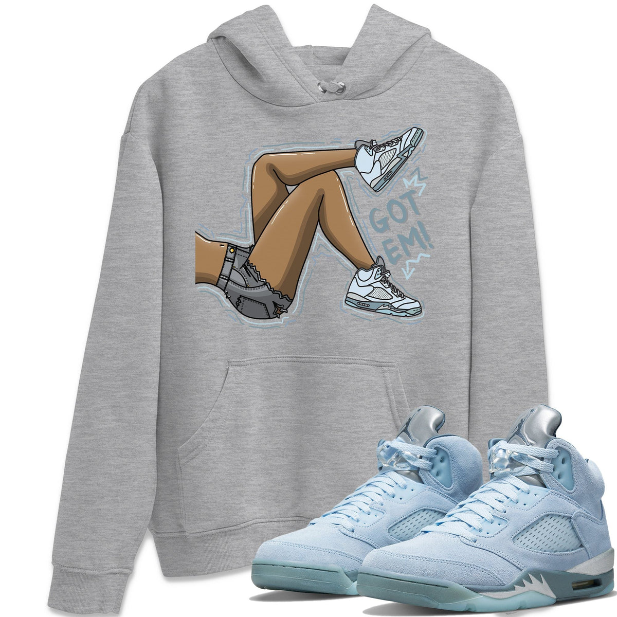 Jordan 5 Blue Bird Shirt To Match Jordans Got Em Legs Sneaker Tees Jordan 5 Blue Bird Drip Gear Zone Sneaker Matching Clothing Unisex Shirts