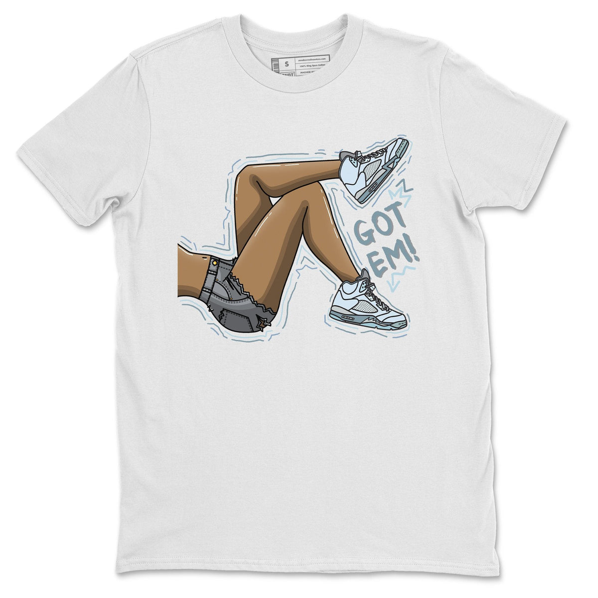 Jordan 5 Blue Bird Shirt To Match Jordans Got Em Legs Sneaker Tees Jordan 5 Blue Bird Drip Gear Zone Sneaker Matching Clothing Unisex Shirts