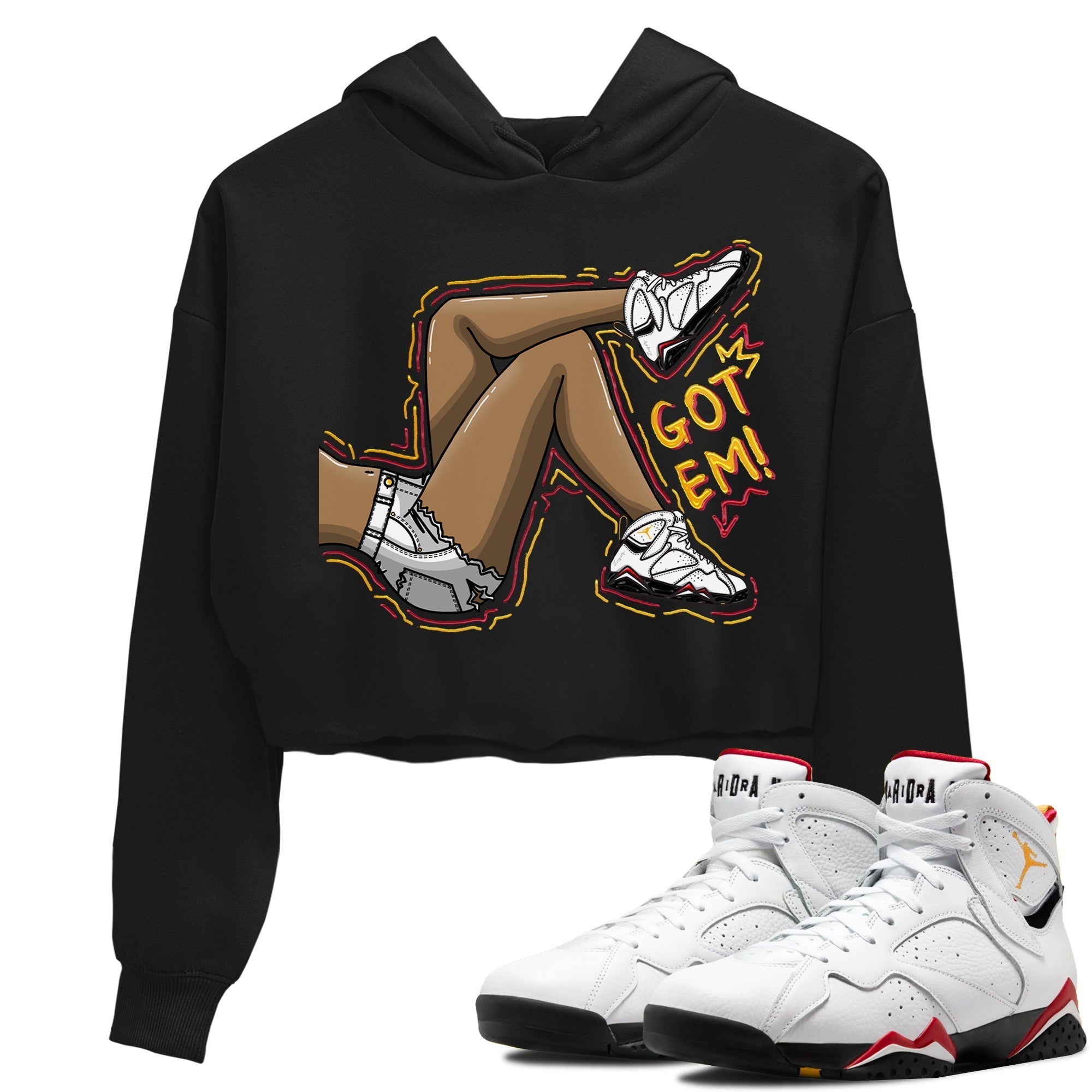 Jordan 7 Cardinal Shirt To Match Jordans Got Em Legs Sneaker Tees Jordan 7 Cardinal Drip Gear Zone Sneaker Matching Clothing Women's Shirts