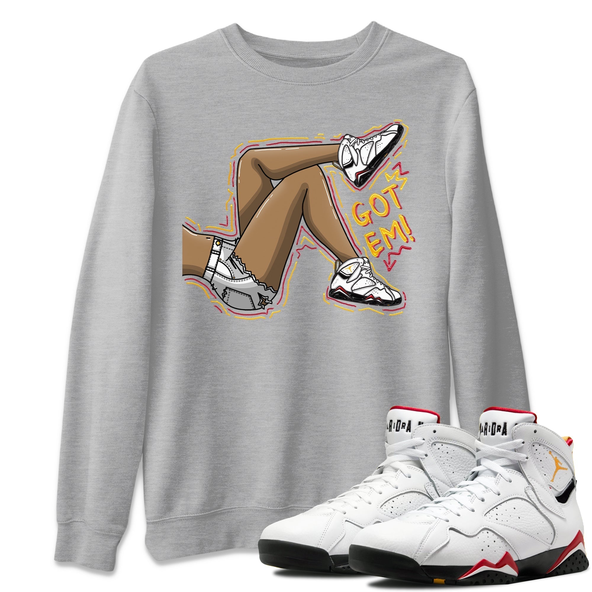 Jordan 7 Cardinal Shirt To Match Jordans Got Em Legs Sneaker Tees Jordan 7 Cardinal Drip Gear Zone Sneaker Matching Clothing Unisex Shirts