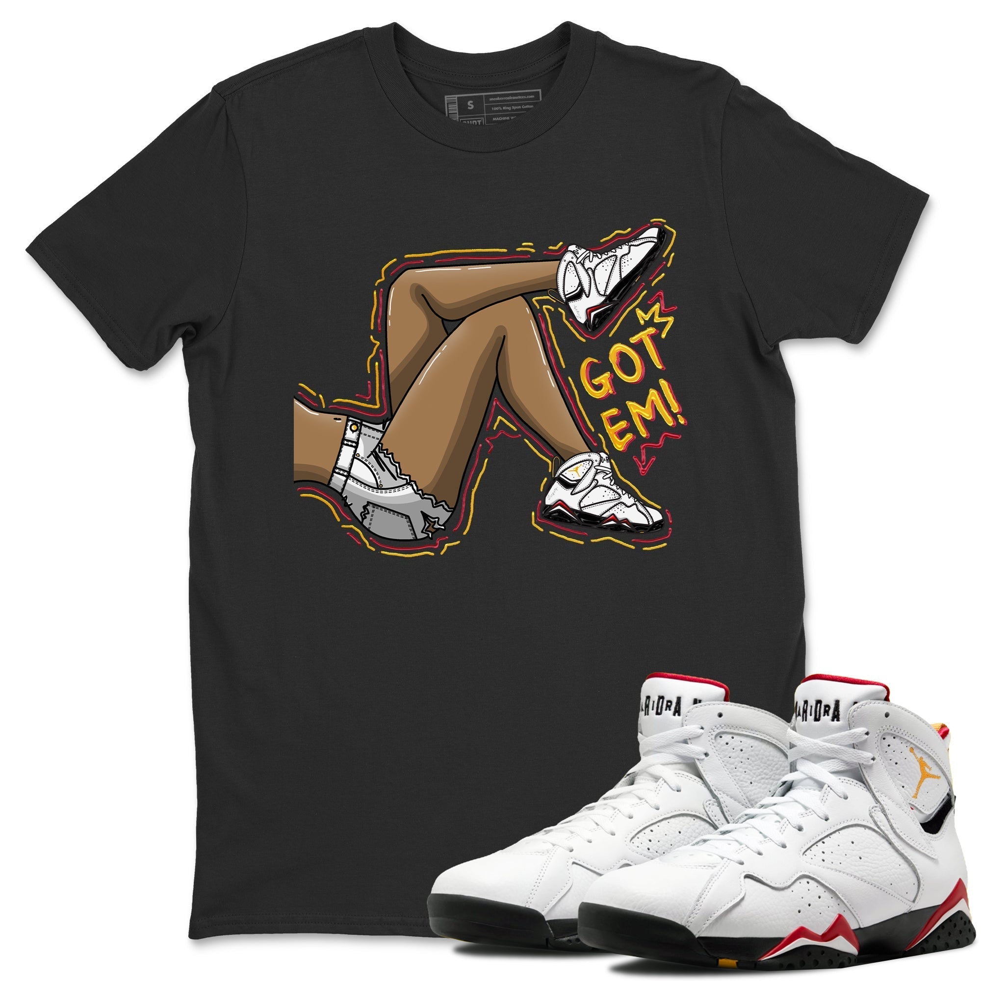 Jordan 7 Cardinal Shirt To Match Jordans Got Em Legs Sneaker Tees Jordan 7 Cardinal Drip Gear Zone Sneaker Matching Clothing Unisex Shirts
