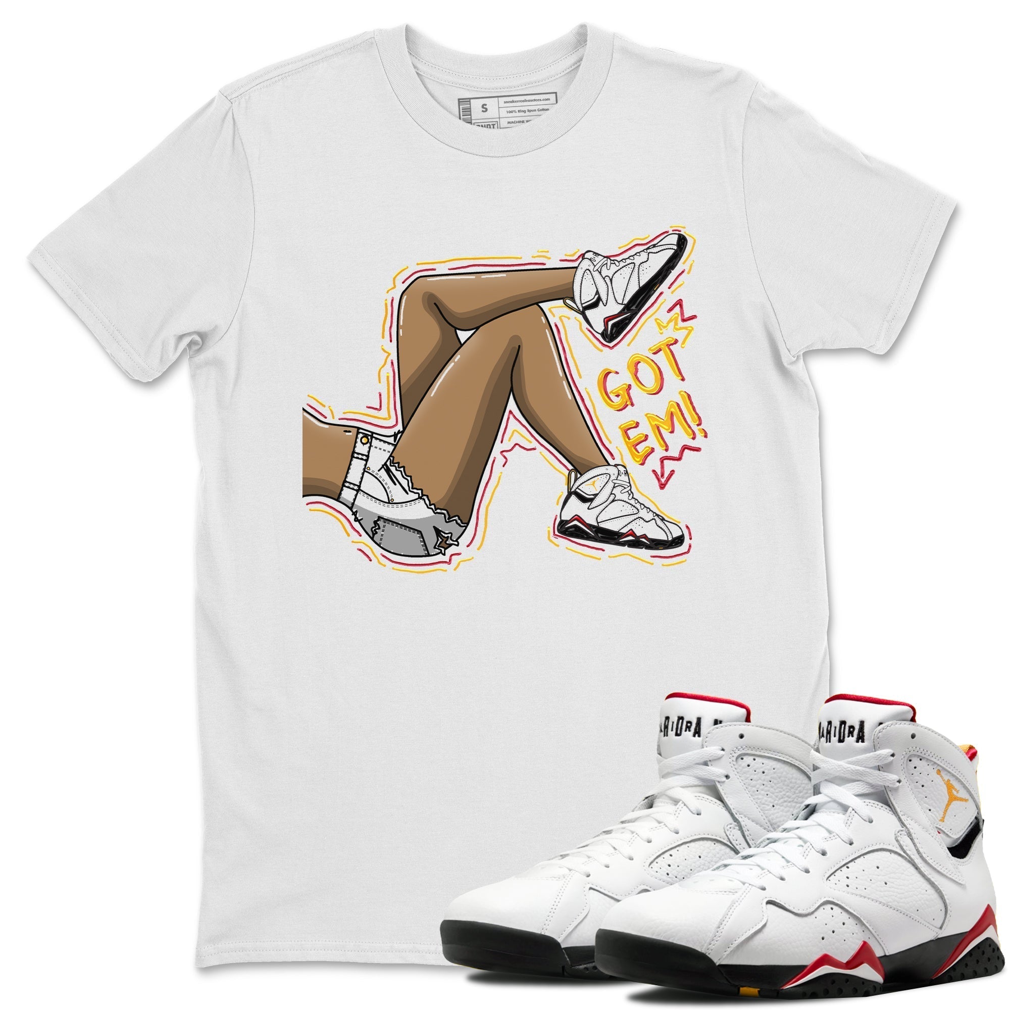 Jordan 7 Cardinal Shirt To Match Jordans Got Em Legs Sneaker Tees Jordan 7 Cardinal Drip Gear Zone Sneaker Matching Clothing Unisex Shirts