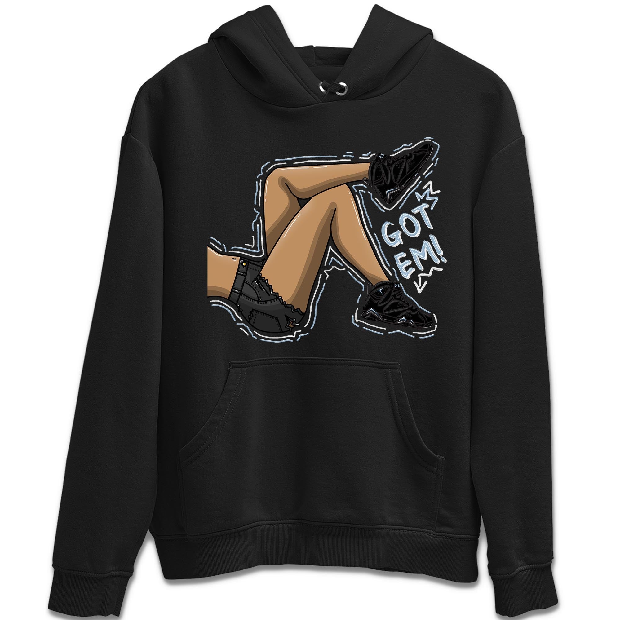Air Jordan 7 Chambray shirt to match jordans Got Em Legs Streetwear Sneaker Shirt AJ7 Chambray Drip Gear Zone Sneaker Matching Clothing Unisex Black 2 T-Shirt