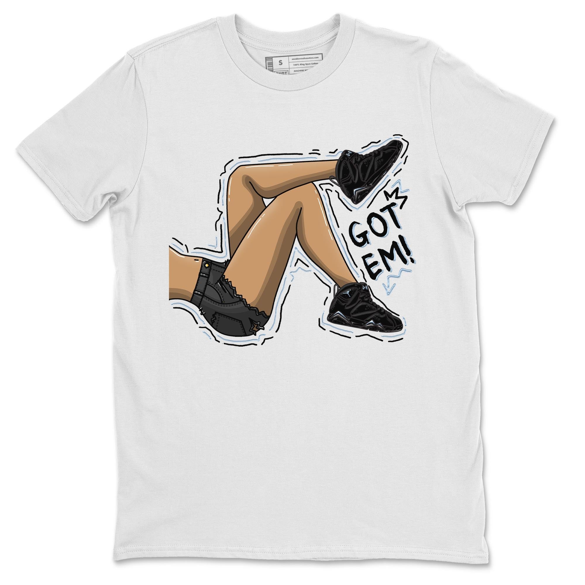 Air Jordan 7 Chambray shirt to match jordans Got Em Legs Streetwear Sneaker Shirt AJ7 Chambray Drip Gear Zone Sneaker Matching Clothing Unisex White 2 T-Shirt