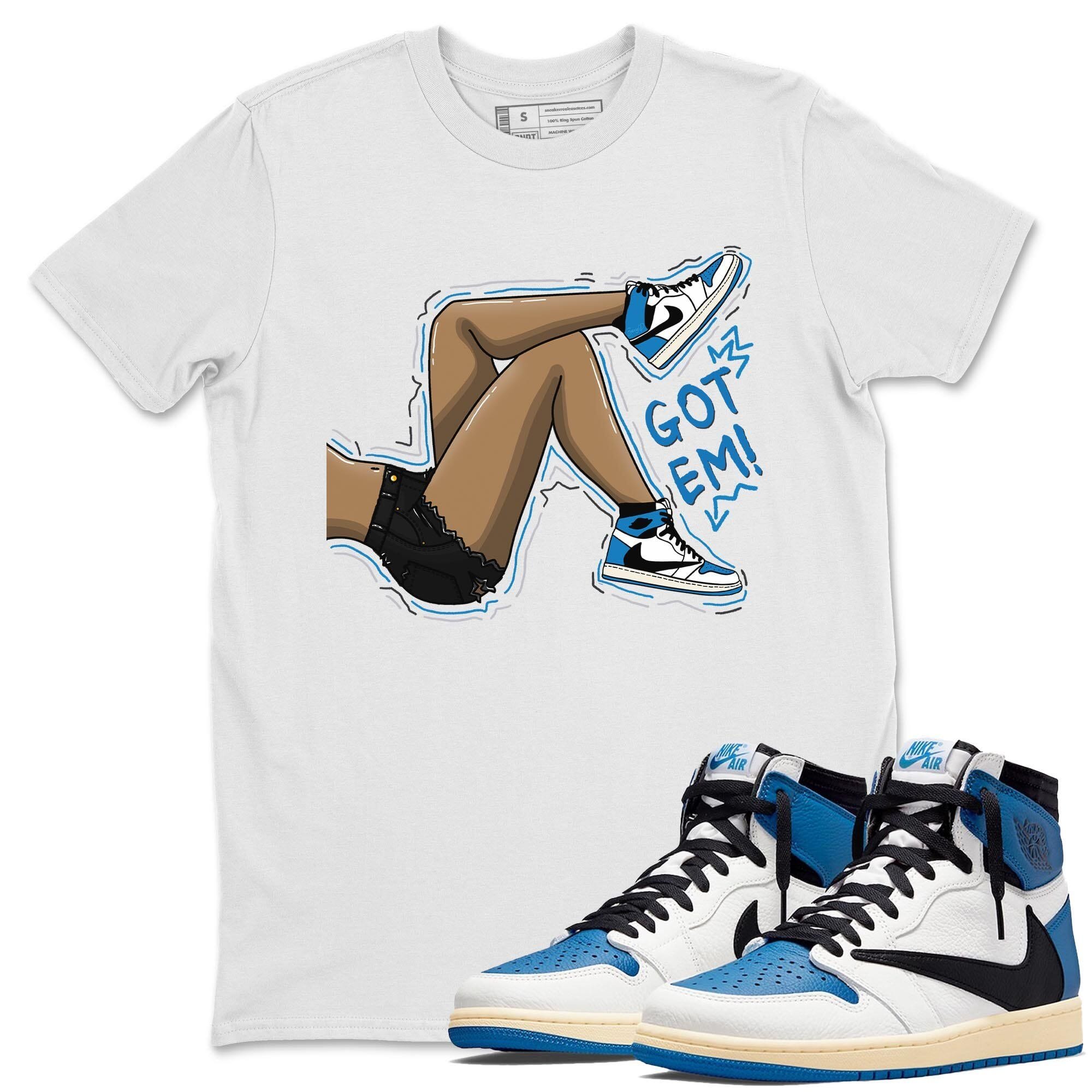Jordan 1 Travis Scott Fragment Shirt To Match Jordans Got Em Legs Sneaker Tees Jordan 1 Travis Scott Fragment Drip Gear Zone Sneaker Matching Clothing Unisex Shirts