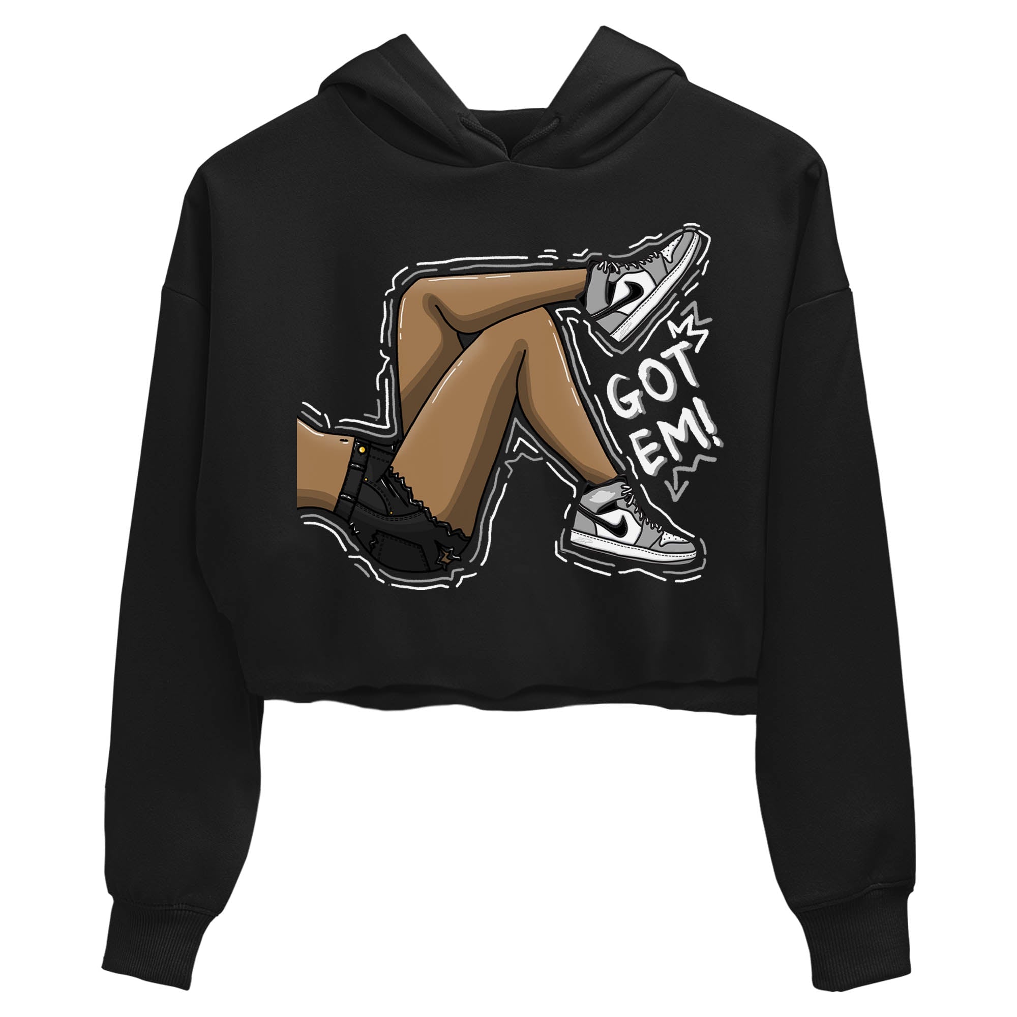 Jordan 1 Light Smoke Grey Sneaker Matching T-Shirt Got Em Legs Sneaker Tees Jordan 1 Light Smoke Grey Sneaker Release Tees Women's Shirts