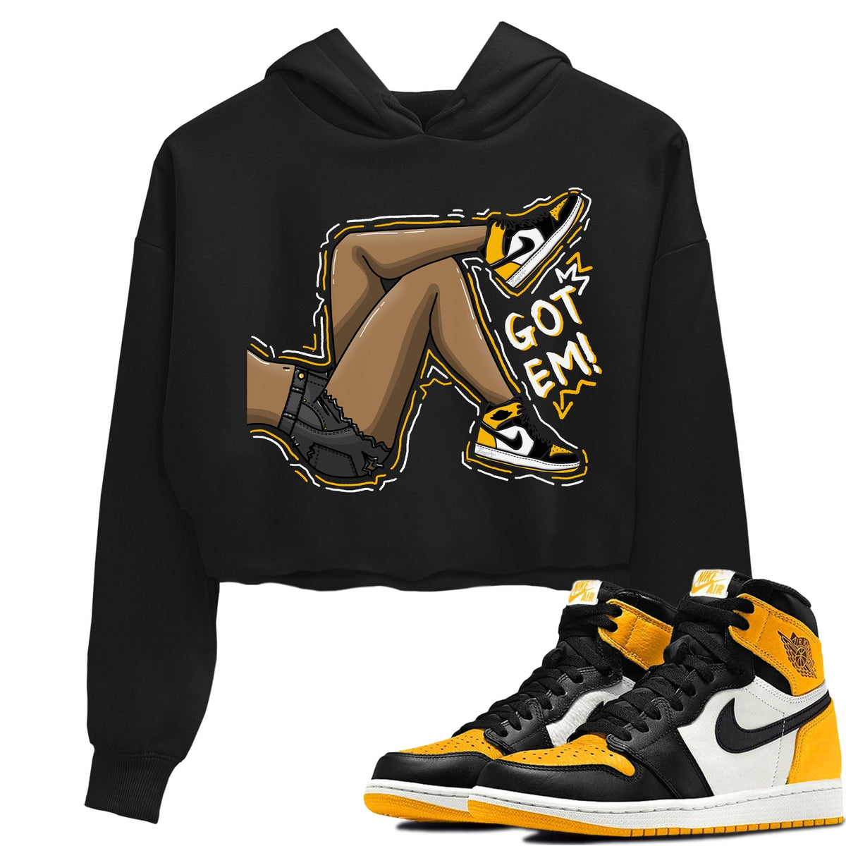 Jordan 1 Taxi Sneaker Matching T-Shirt Got Em Legs Sneaker Tees Jordan 1 Taxi Sneaker Release Tees Women's Shirts