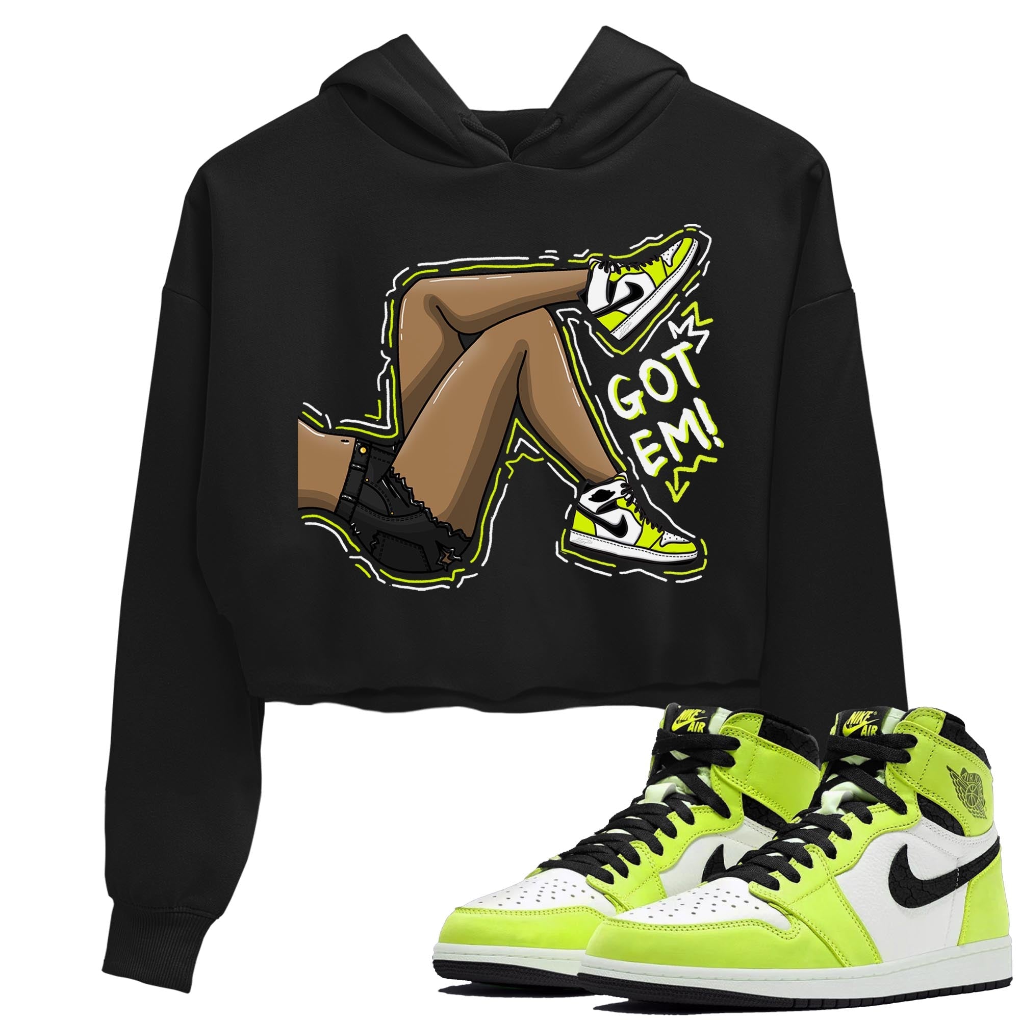 Jordan 1 Visionaire Sneaker Matching T-Shirt Got Em Legs Sneaker Tees Jordan 1 Visionaire Sneaker Release Tees Women's Shirts