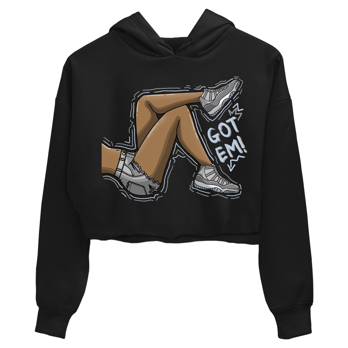 Jordan 11 Cool Grey Sneaker Matching T-Shirt Got Em Legs Sneaker Tees Jordan 11 Cool Grey Sneaker Release Tees Women's Shirts